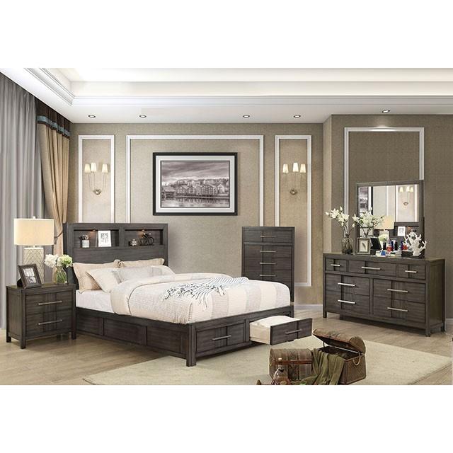 

        
Furniture of America KARLA CM7500GY-Q Storage Bed Gray Matte 00841403185372
