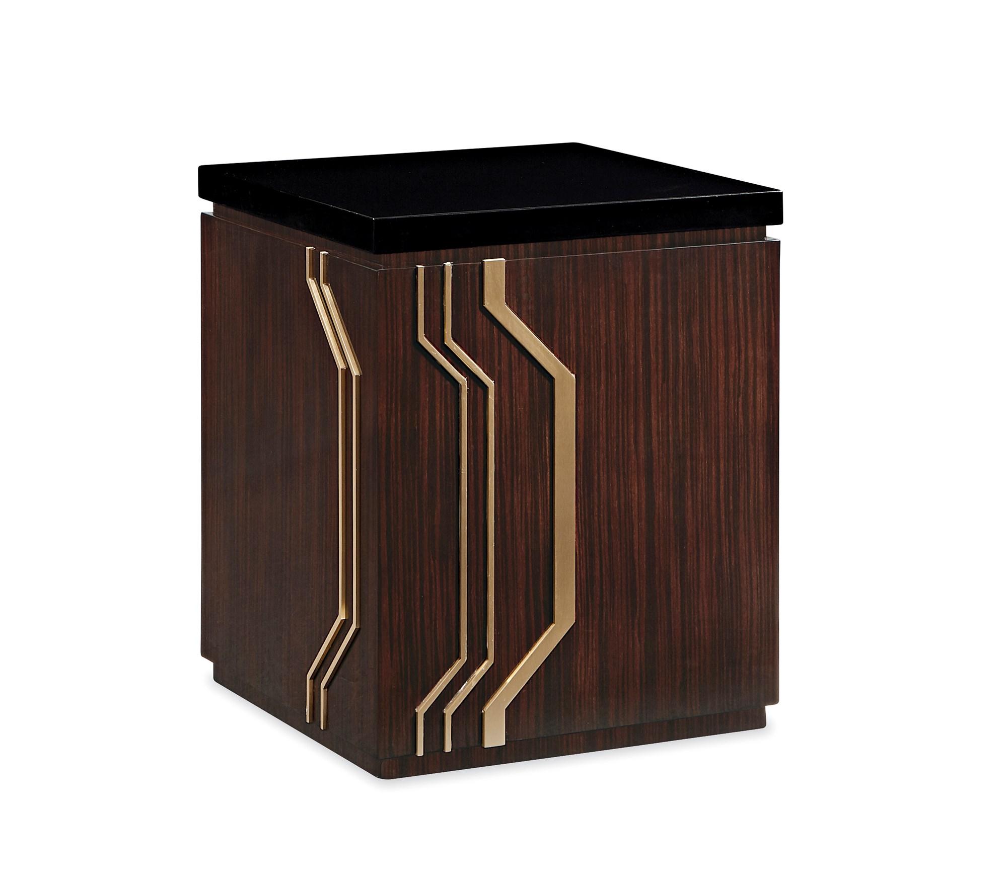 Contemporary End Table THE ABSTRACT SIDE TABLE SIG-418-4131 in Brown, Bronze 