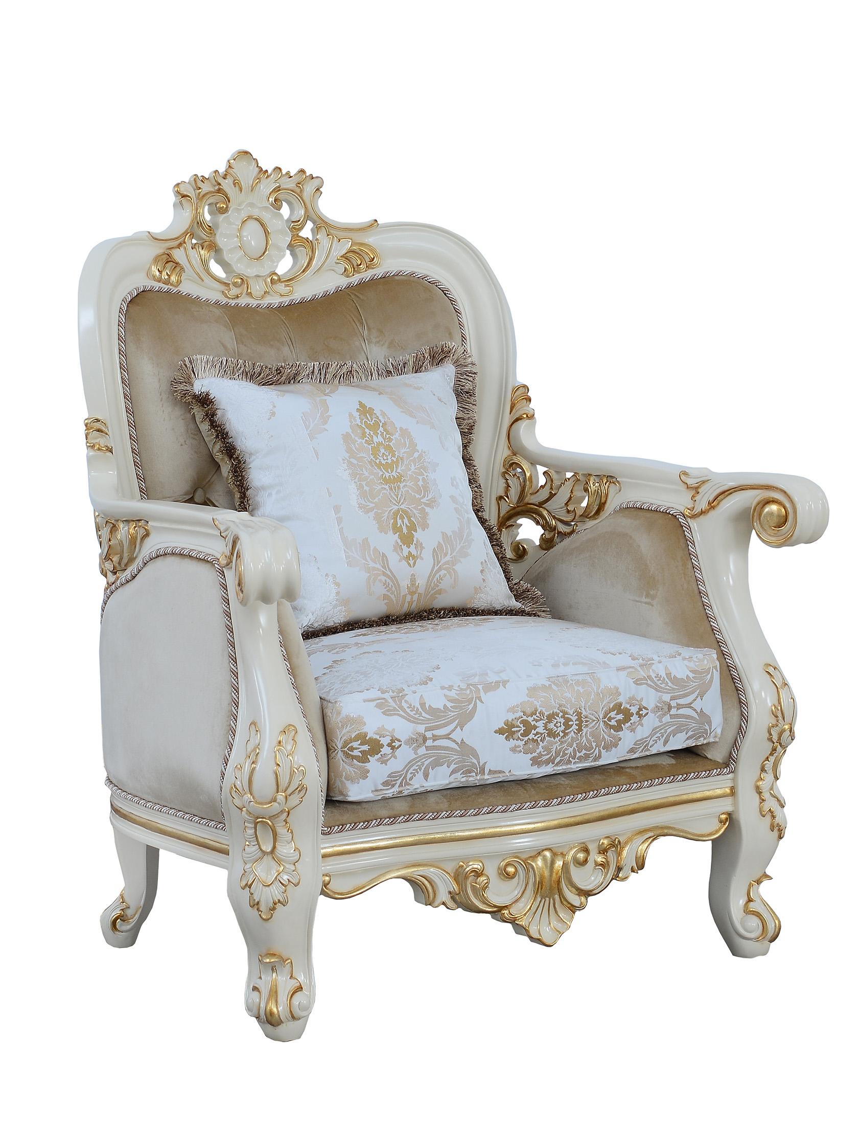 

        
EUROPEAN FURNITURE BELLAGIO Sofa Set Antique/Gold/Beige Fabric 663701289763
