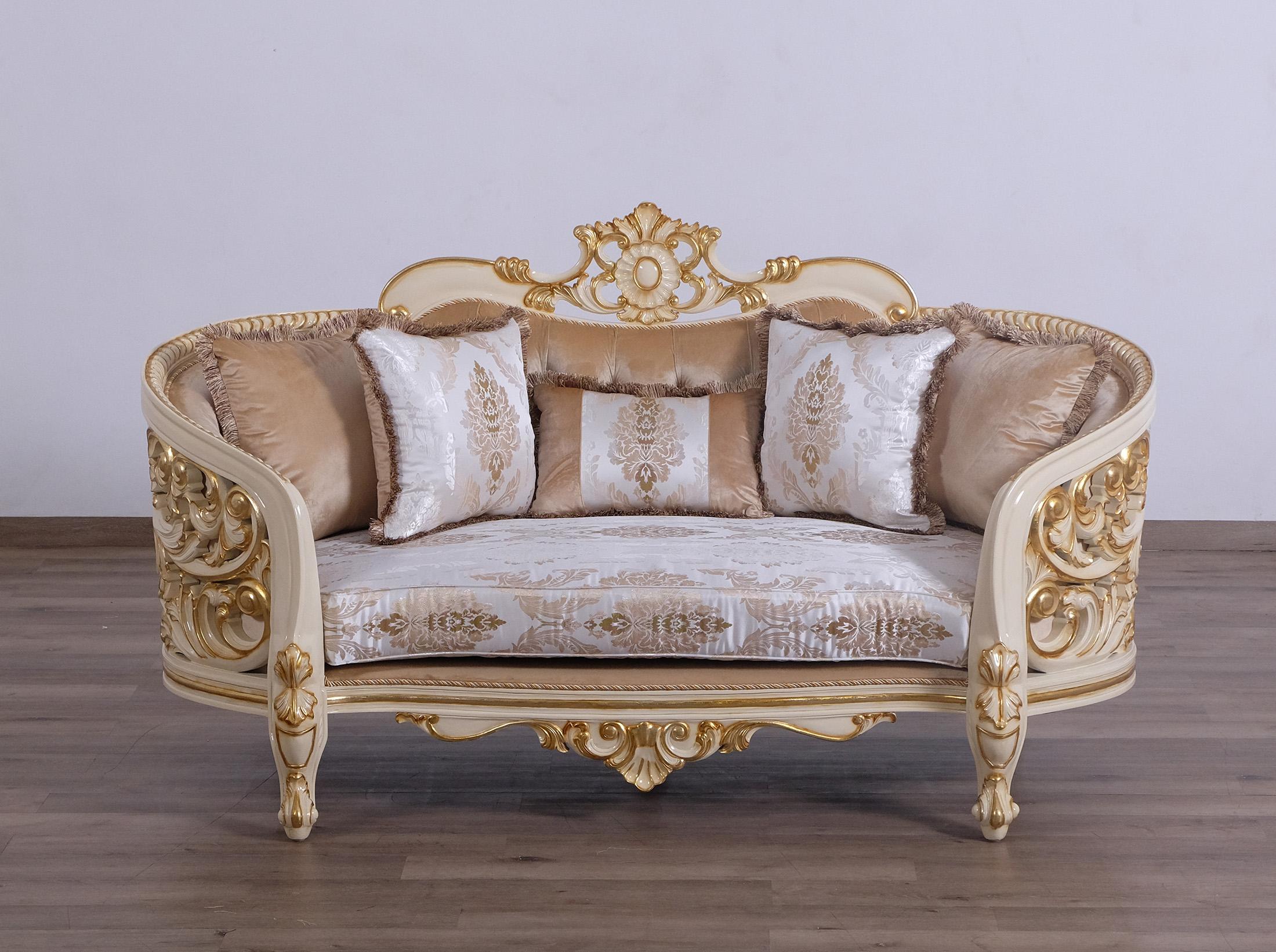 

        
EUROPEAN FURNITURE BELLAGIO Sofa Set Antique/Gold/Beige Fabric 663701289763
