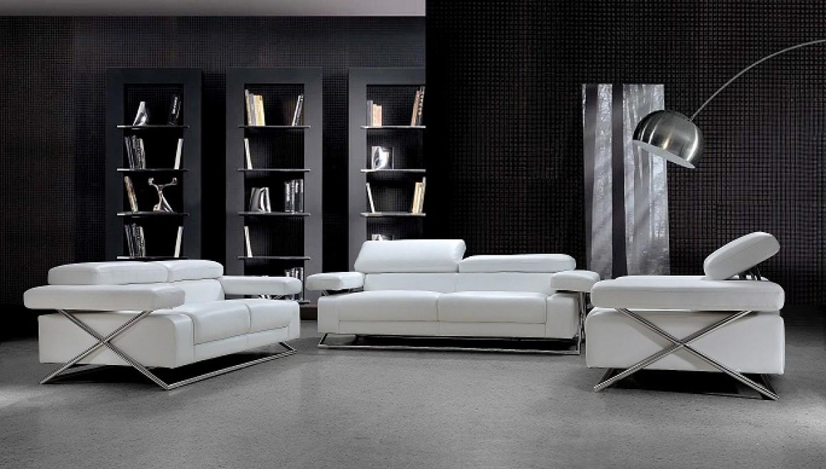 

    
VIG Furniture Divani Casa Linx Sofa Set White VG2T0660-Set-3
