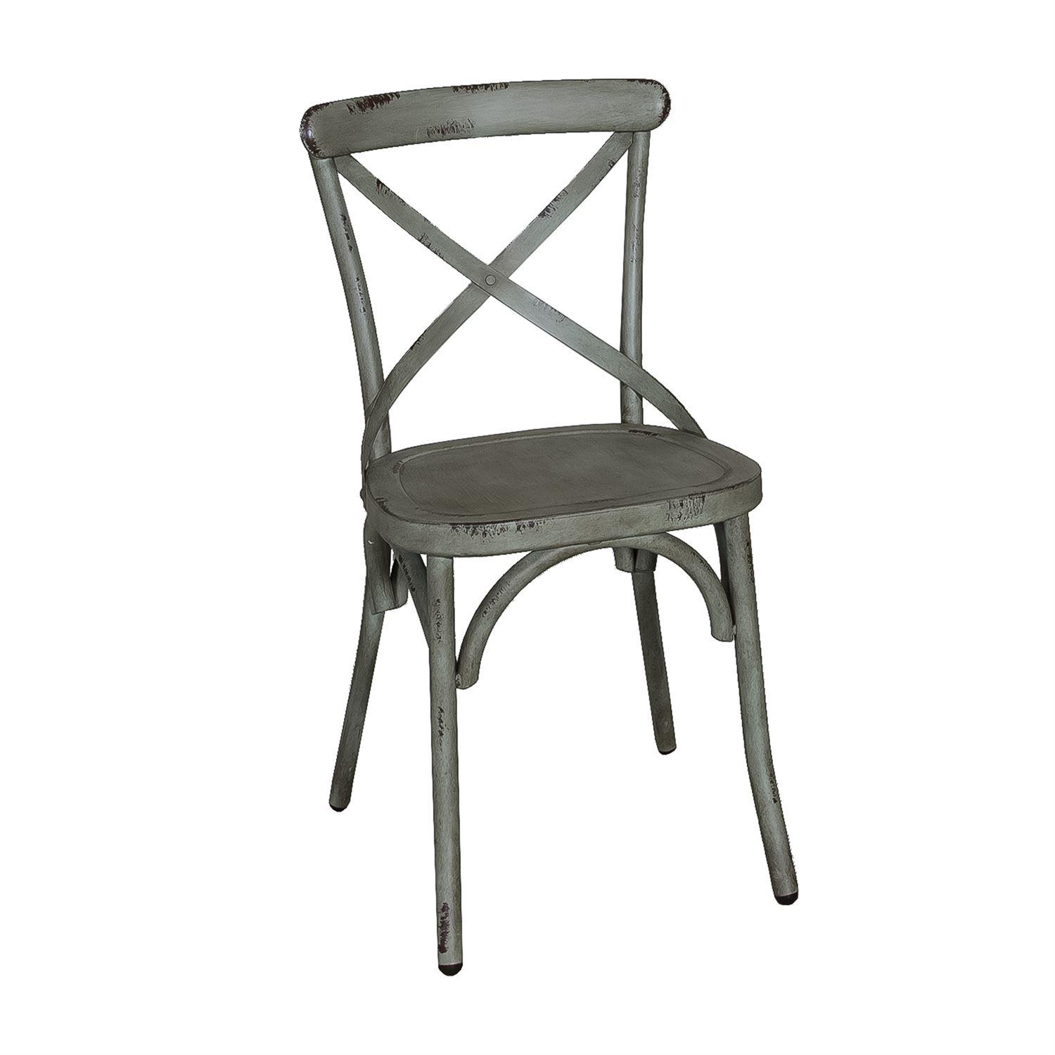 

    
Distressed Metal Finish Green Dining Side Chairs 2pcs 179-C3005-G Liberty Furniture
