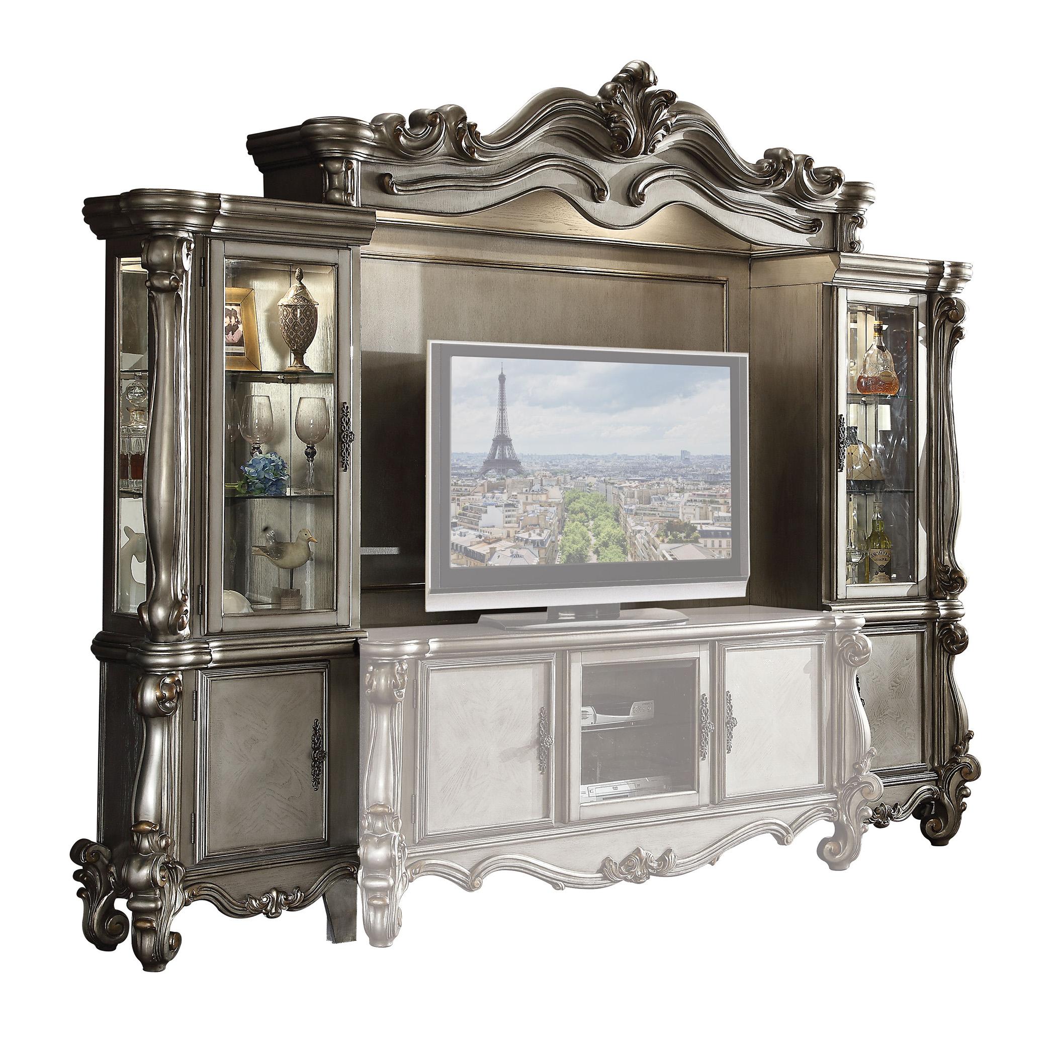 

    
Acme Furniture Versailles-91820-91824 TV Entertainment Center Platinum/Antique Versailles-91820-91824
