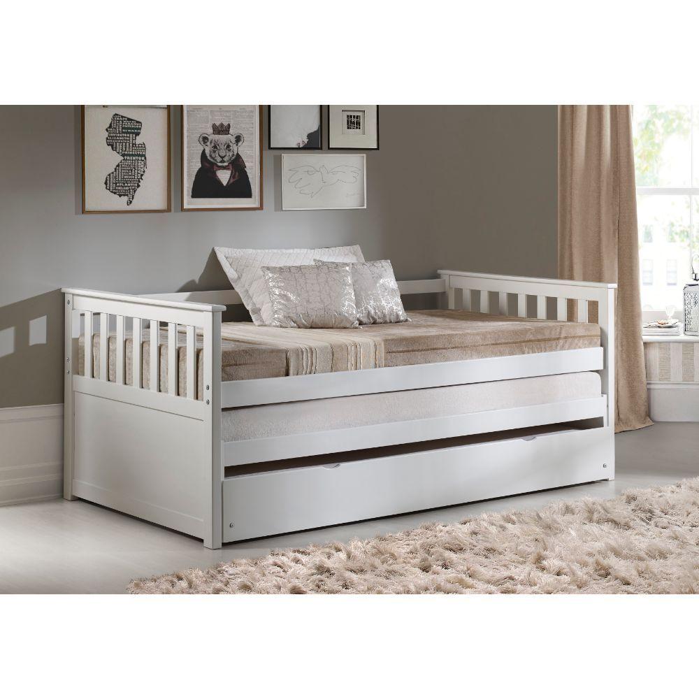 Traditional, Vintage Trundle Cominia 39083 in White 