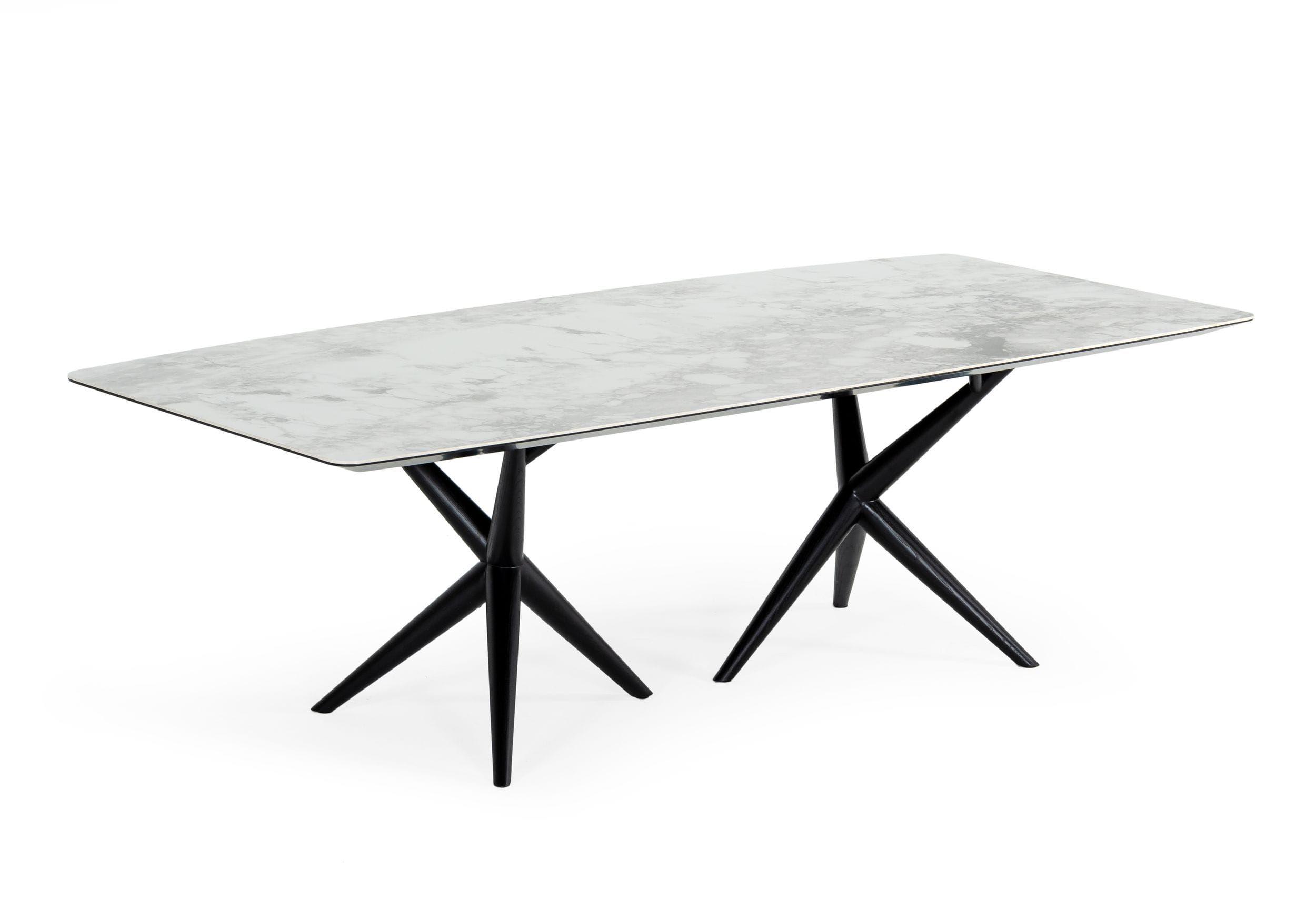 Contemporary, Modern Dining Table Stetson VGCSDT-20046-WHT-DT in White, Black 
