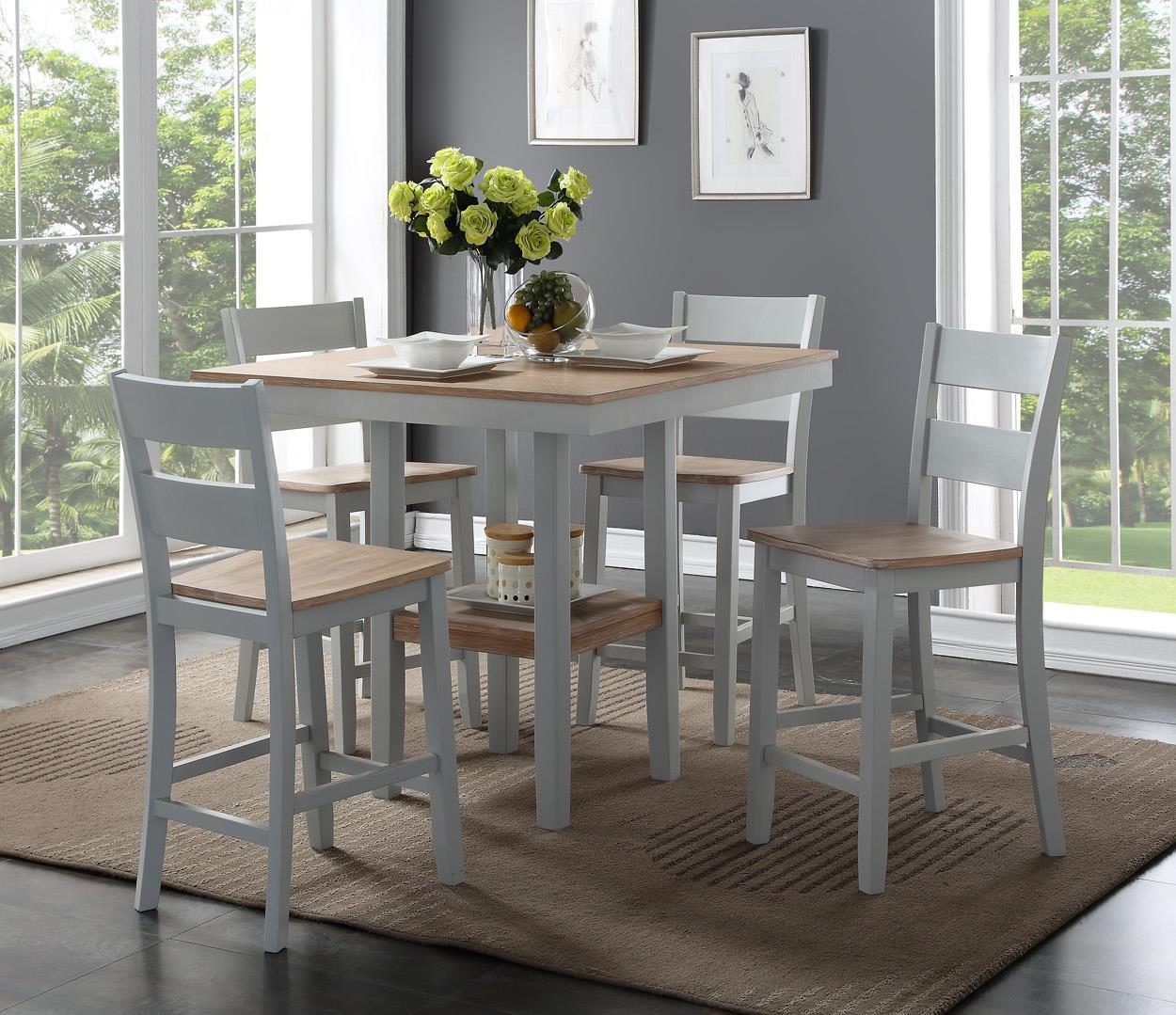 Contemporary, Transitional Counter Dining Set YORK 5674-530 5674-530 in White 