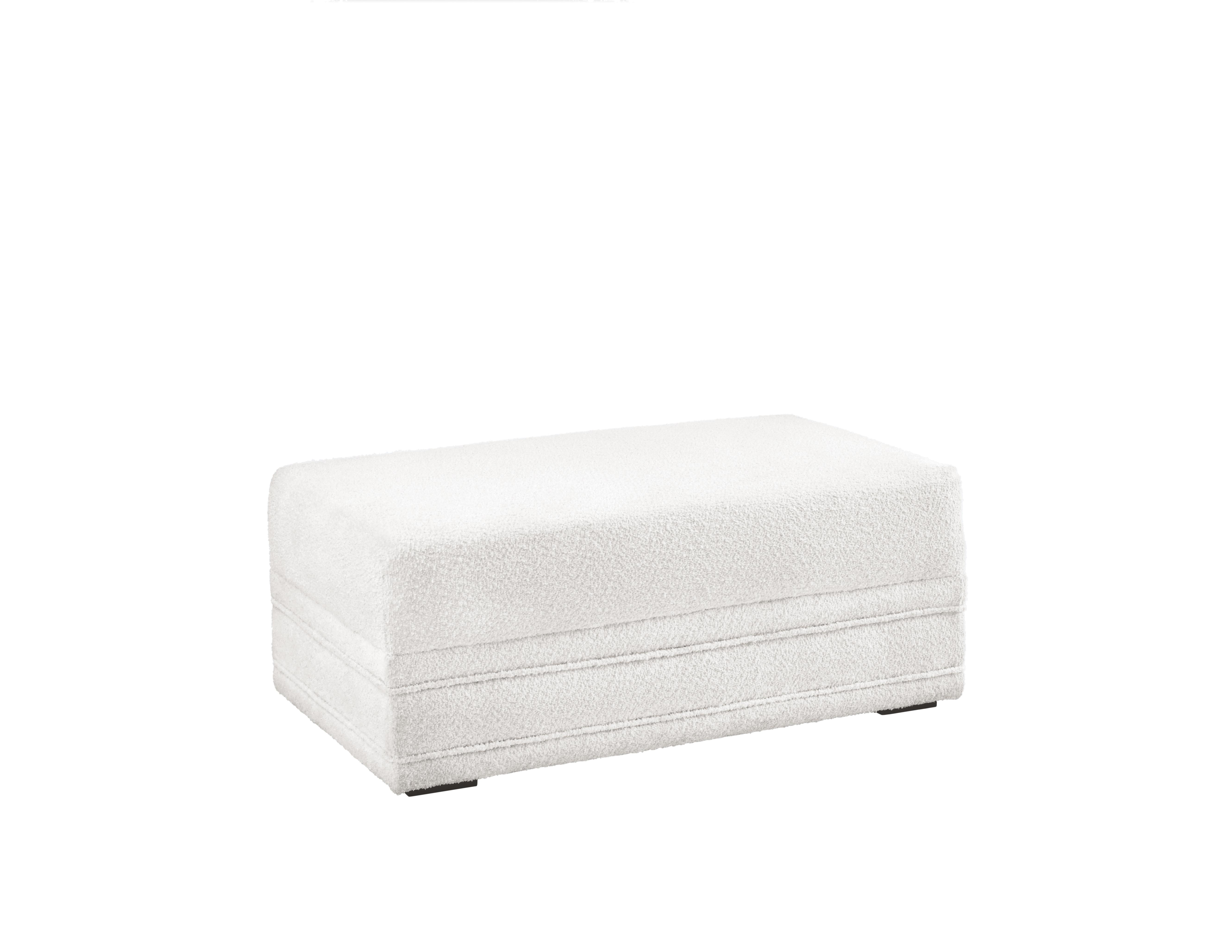

    
White Fabric Ottoman by A.R.T. Furniture Hockney
