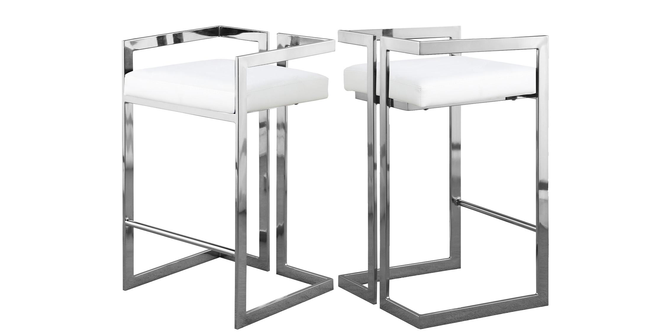 

        
Meridian Furniture EZRA 910White-C Counter Stool Set Chrome/White Faux Leather 704831406184
