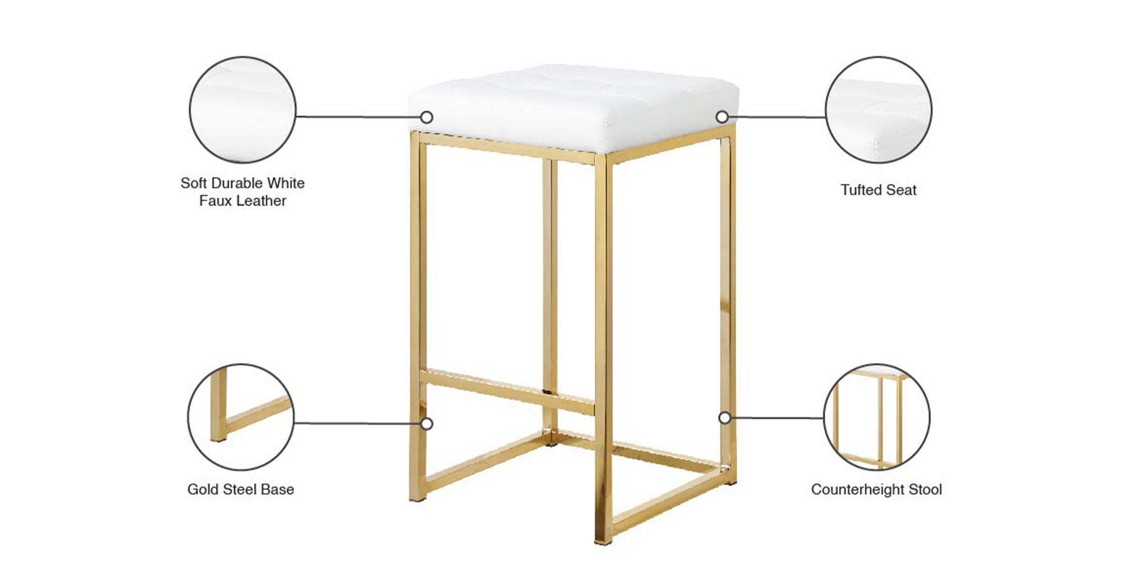 

        
Meridian Furniture NICOLA 907White Counter Stool Set White/Gold Faux Leather 704831406085
