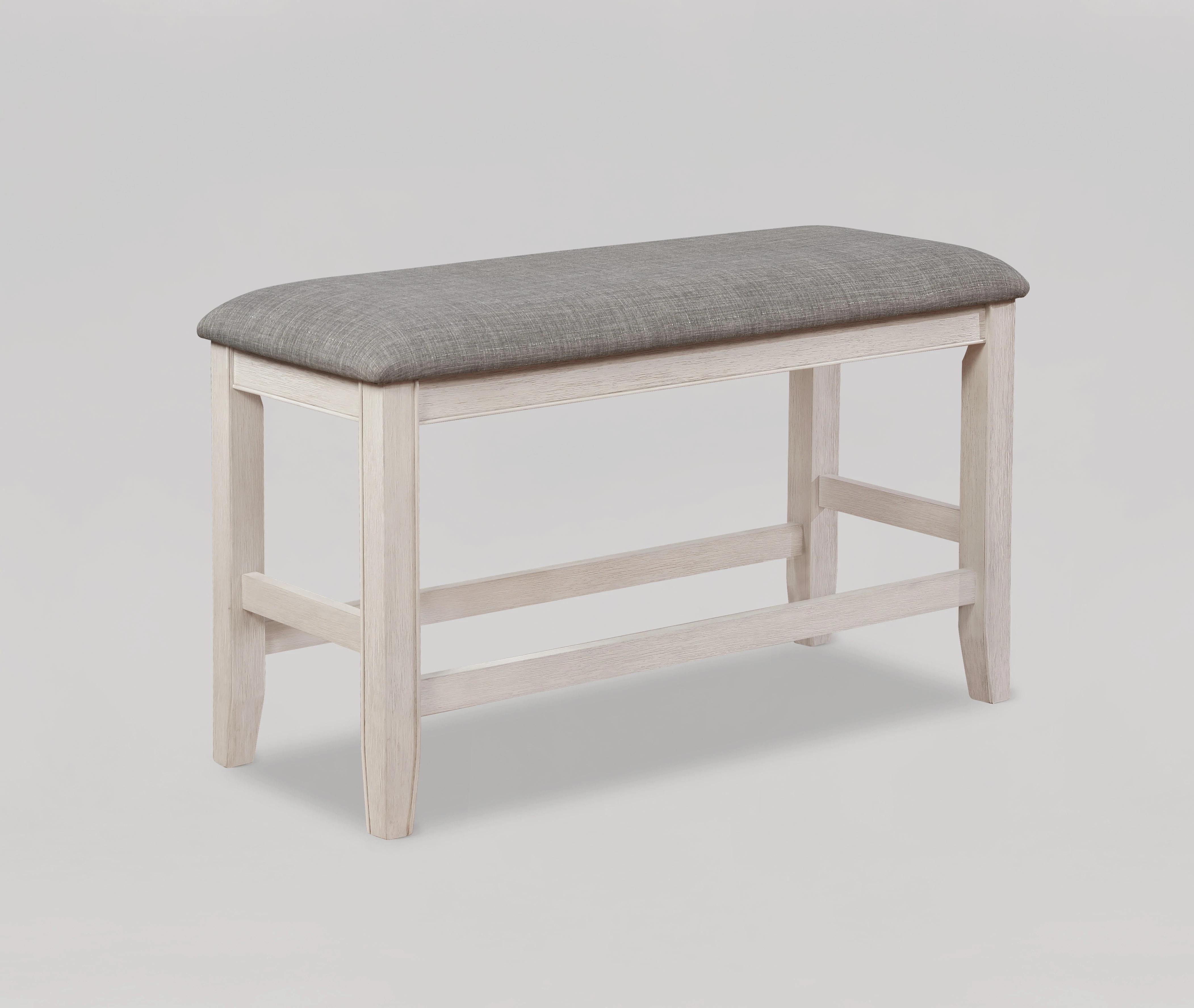 Modern, Farmhouse Counter Height Bench Fulton 2727WH-BENCH in Brown Linen
