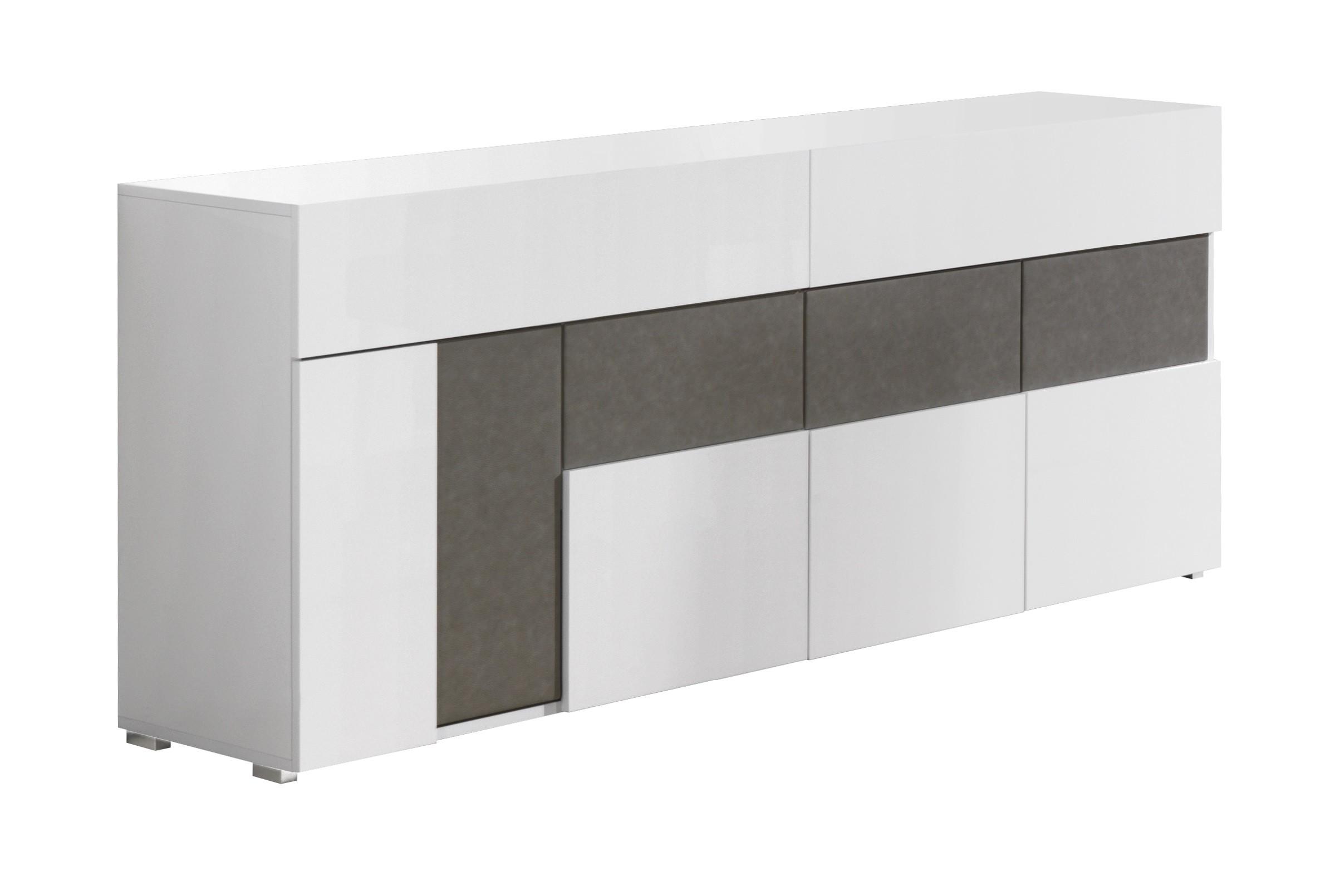 

    
White High Gloss Lacquer Finish Dining Buffet J&M Furniture Luxuria
