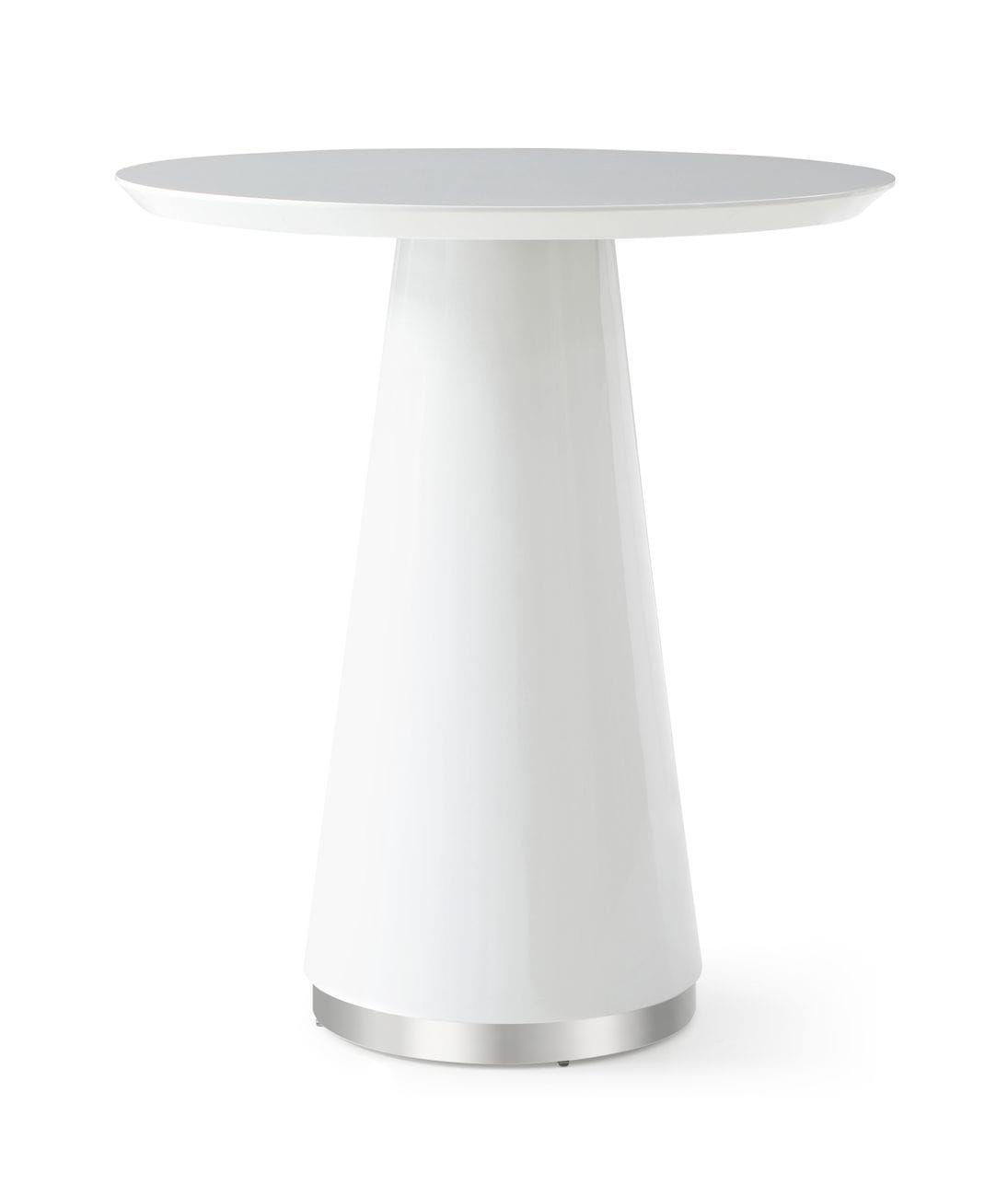 

    
White High Gloss Top & Stainless Steel Bar Table Modrest Enbrook VIG Modern
