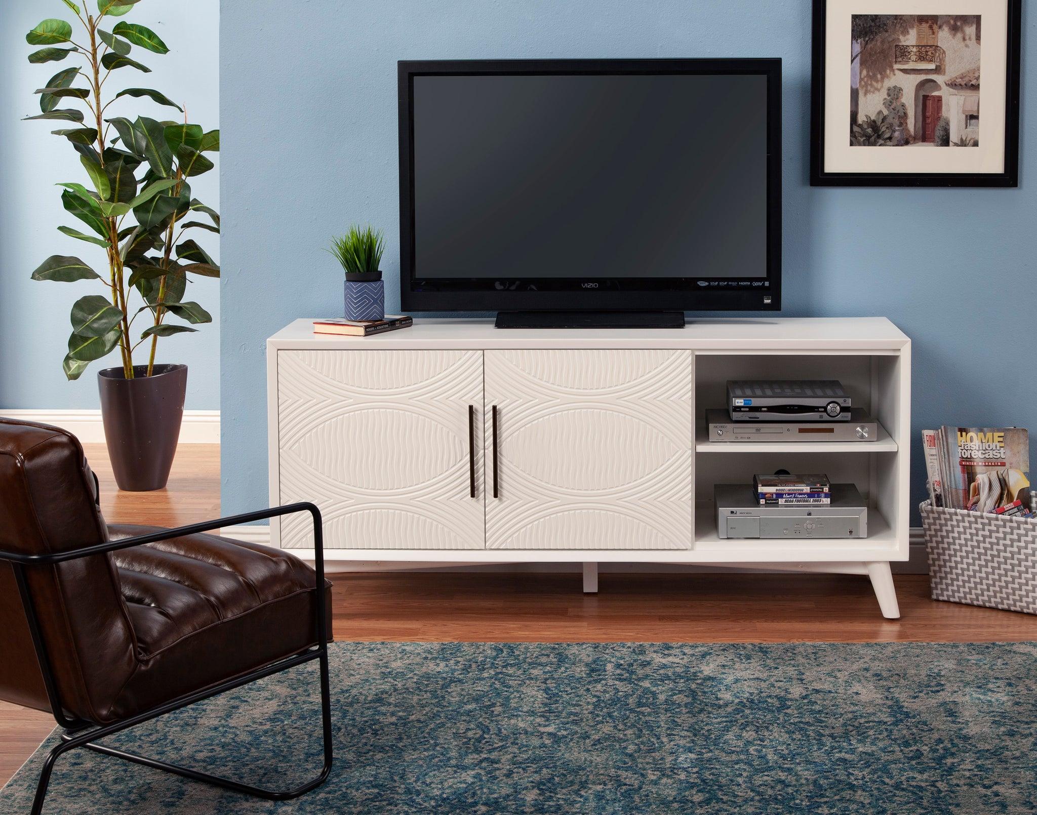 

        
Alpine Furniture TRANQUILITY Tv Console White  812702028677
