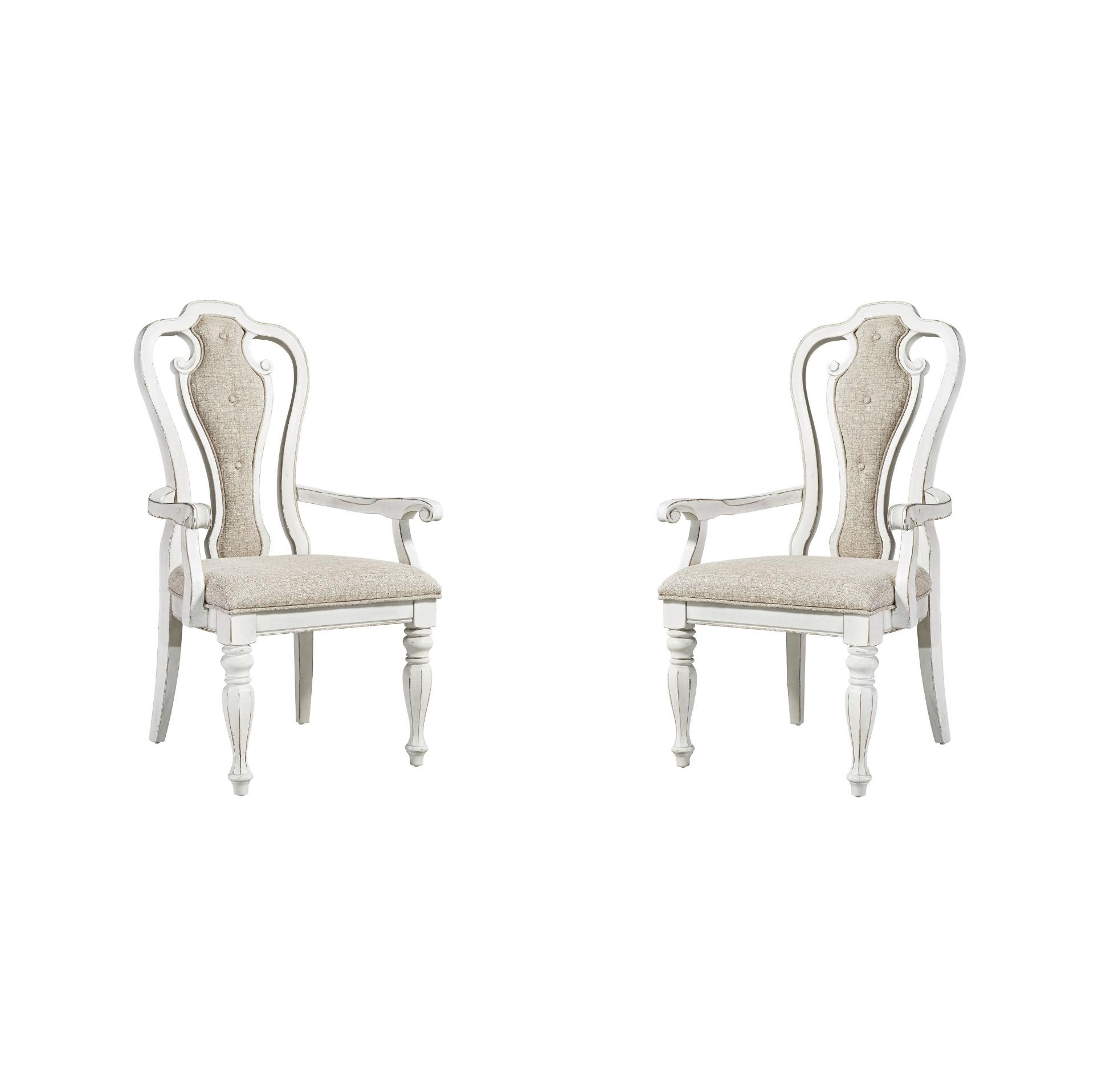 

    
244-C2501A-Set-2 Antique White Dining Arm Chairs Set 2pcs Magnolia Manor 244-DR Liberty Furniture
