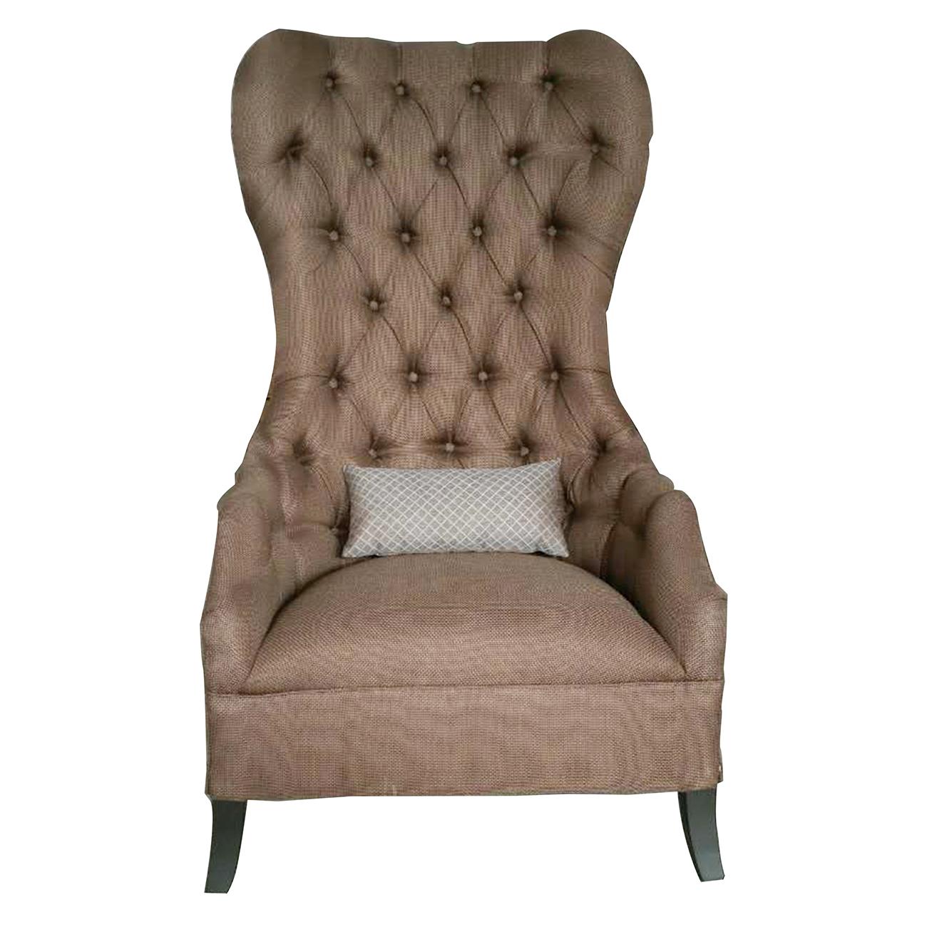 Traditional Arm Chairs 40958 40958-Armchair in Cappuccino Polyester