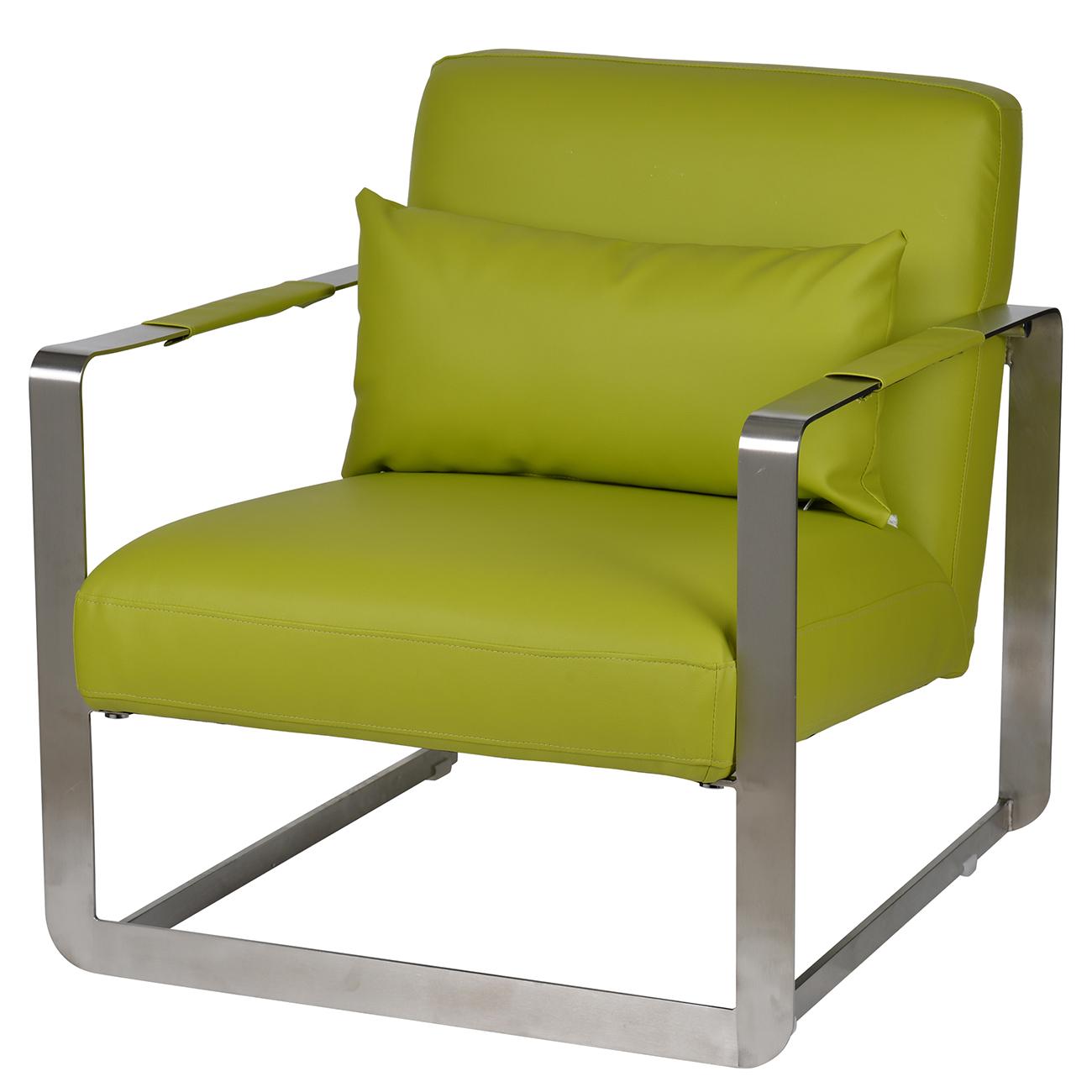

    
A&B Home DF42293 Modern Green Faux Leather Stainless Steel Base Armchair (Set 2)
