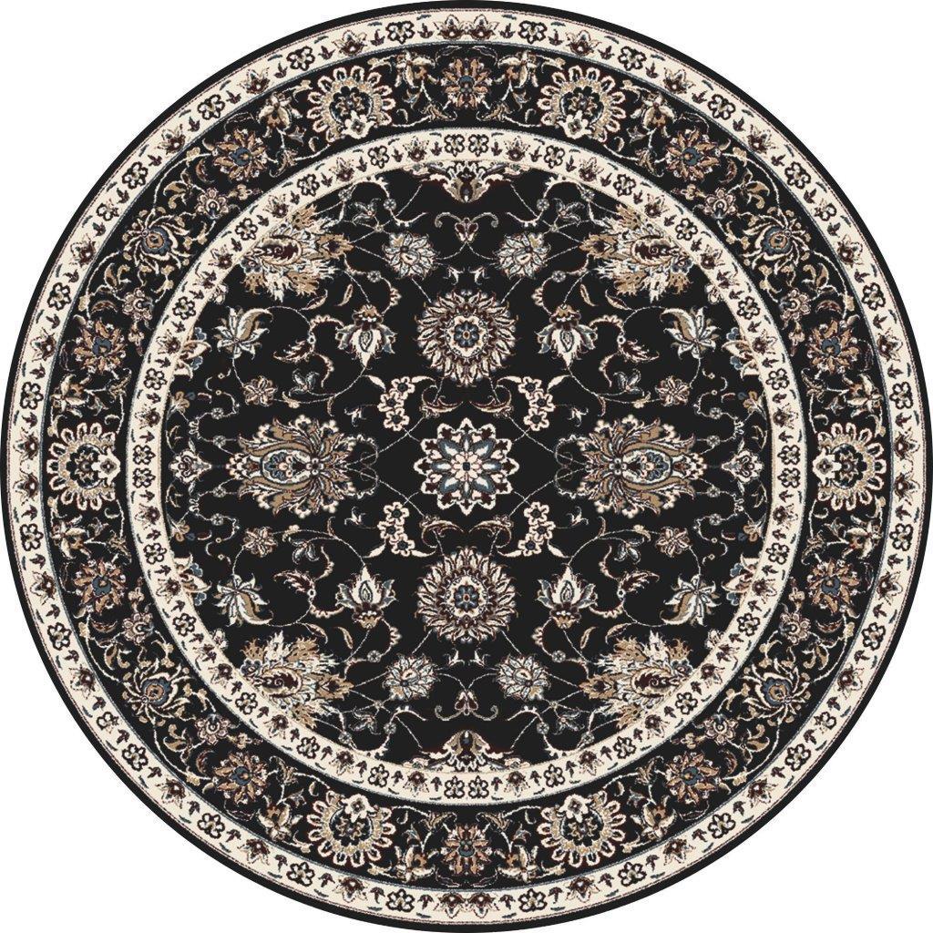 Traditional Round Area Rug Aberdeen Traditional OJAR000145A88 in Black 
