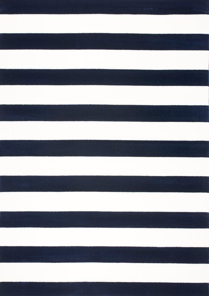 

    
Addison Navy and Cream Striped Rug 5x8 by Art Carpet
