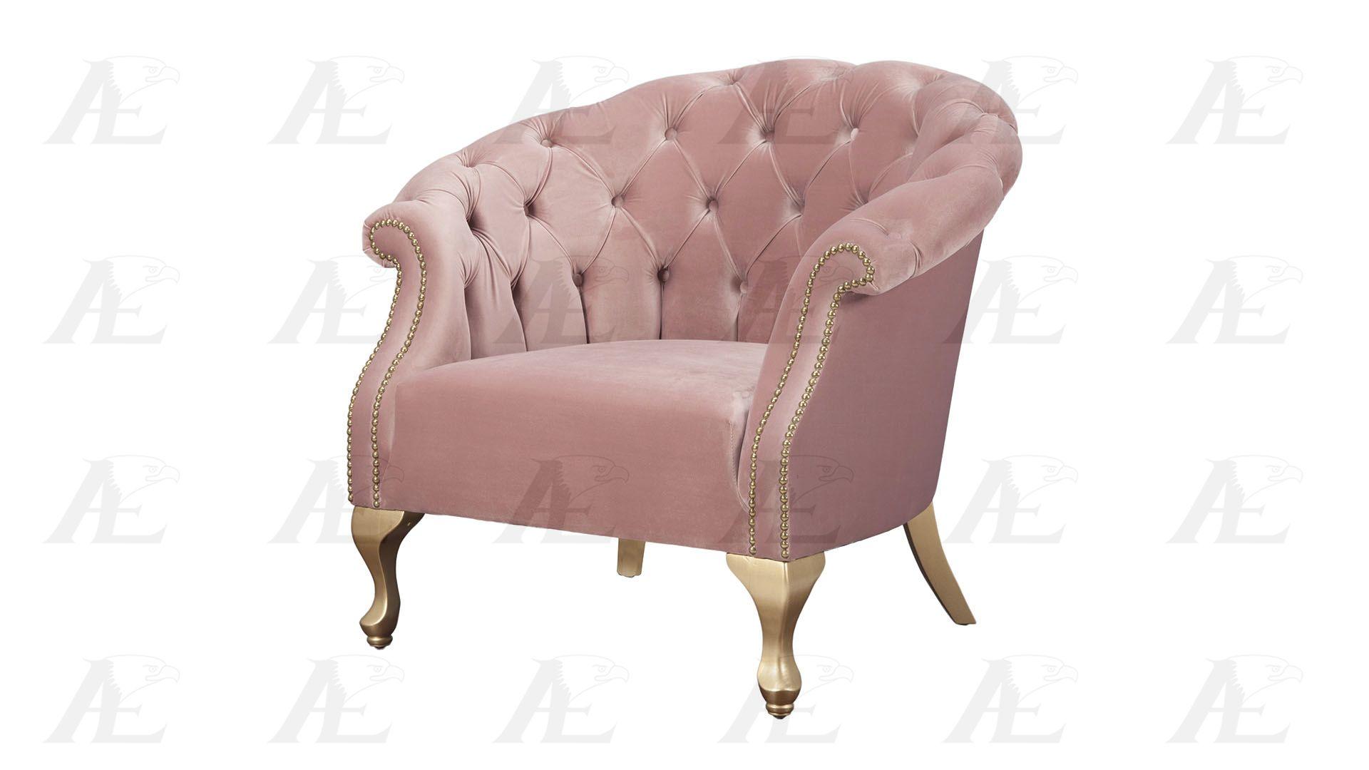 Classic Accent Chair AE2607-DP AE2607-DP in Pink Fabric