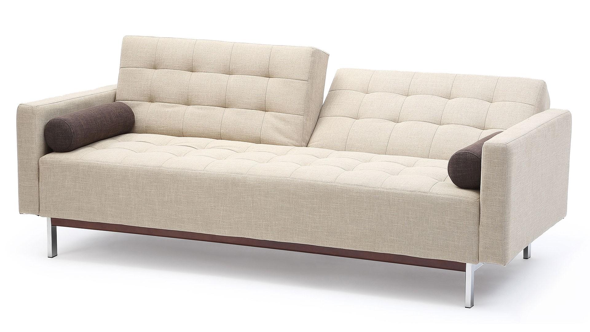 

    
At Home USA Bonaventura Sofa Sleeper in Beige Chrome Legs Contemporary Style
