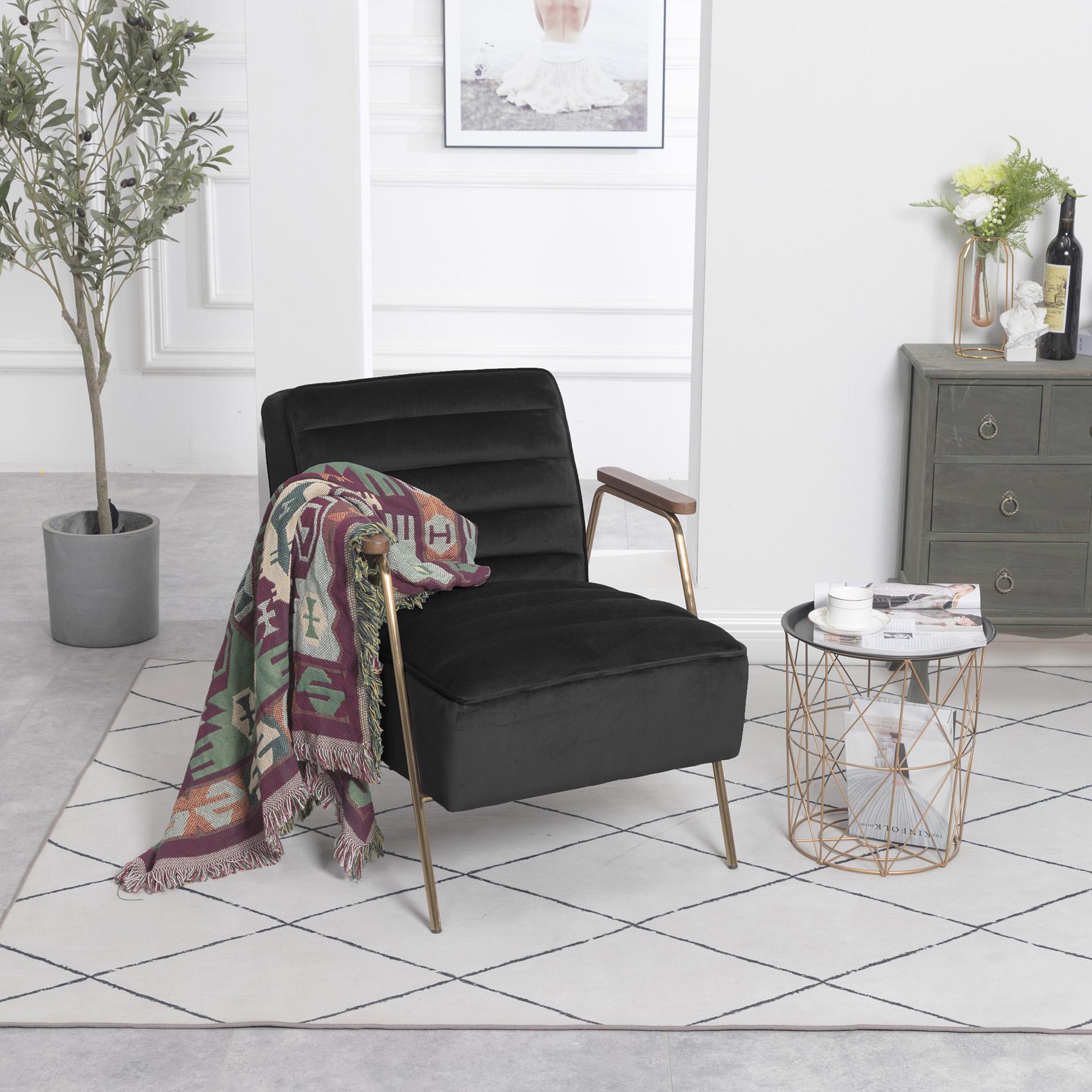 

    
Meridian Furniture WOODFORD 521Black Accent Chair Set Gold/Black 521Black-Set-2
