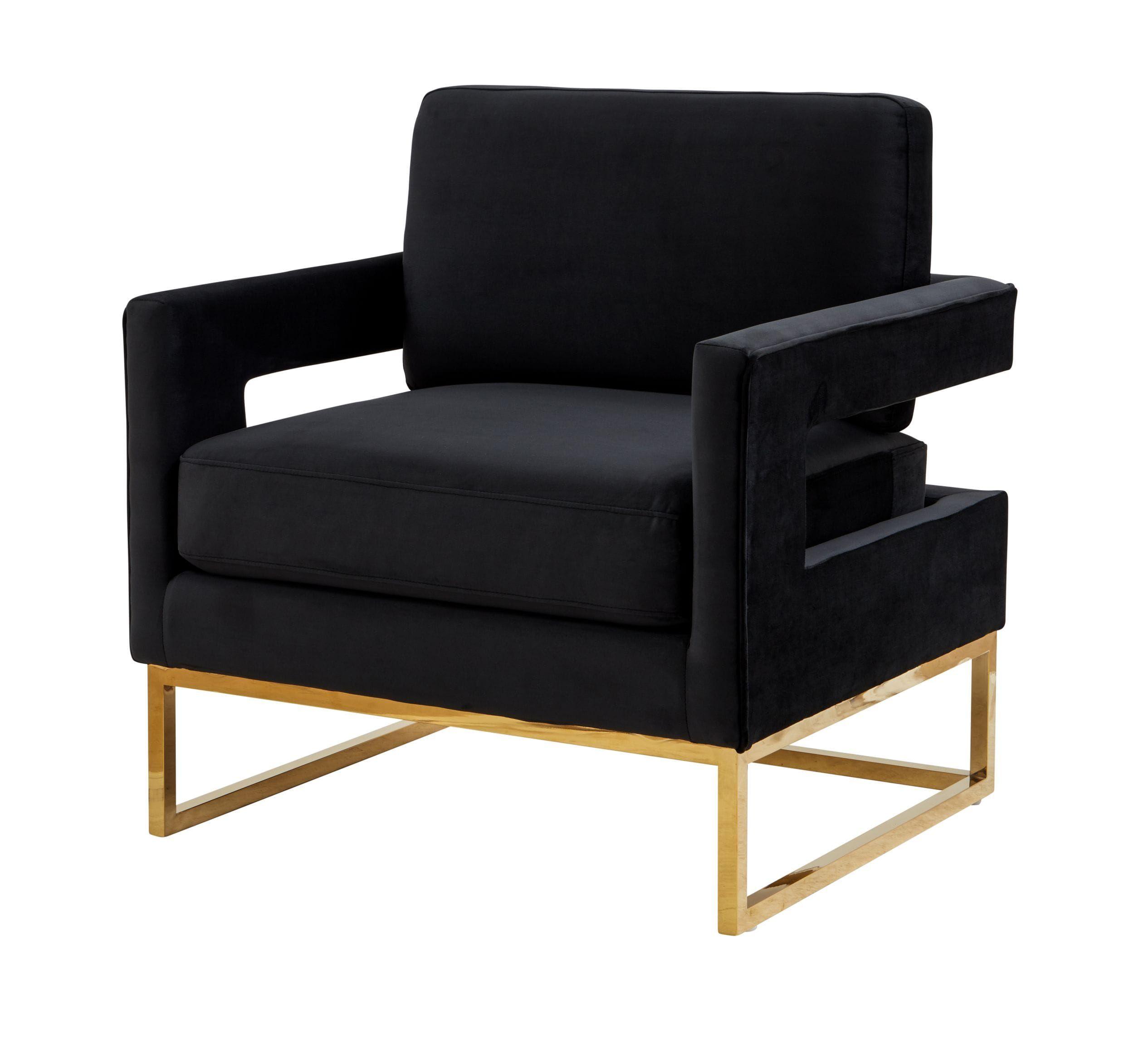 

    
Black Velvet & Gold Accent Chair Set 2Pcs Modrest Edna VIG Modern Contemporary
