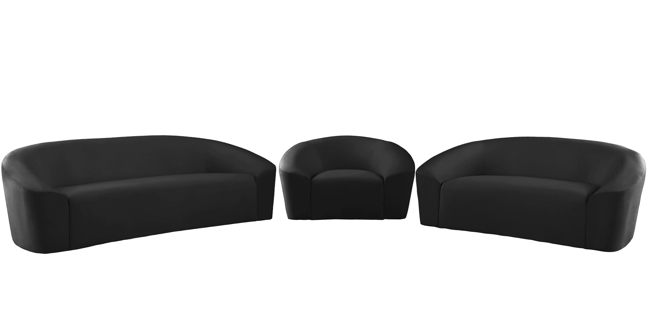 

    
 Shop  Black Velvet Chair Set 2Pcs RILEY 610Black-C Meridian Contemporary Modern

