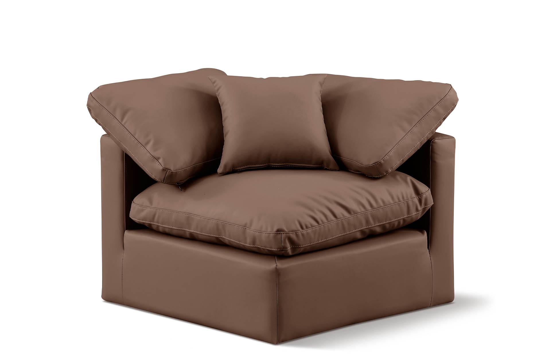

    
Brown Vegan Leather Corner Chair INDULGE 146Brown-Corner Meridian Modern
