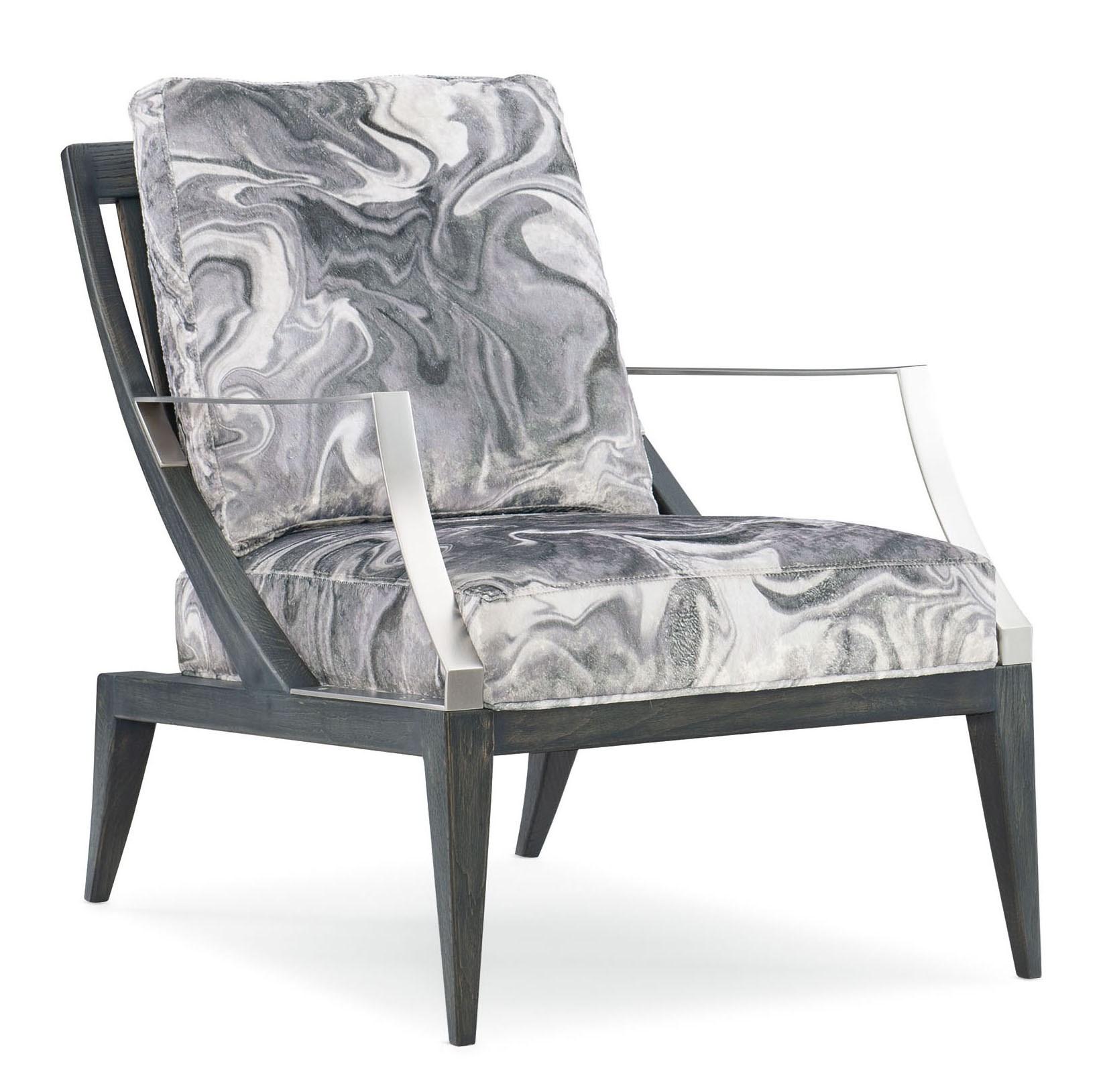 

    
Charcoal Stain and Modern Nickel REPETITION CHAIR by Caracole
