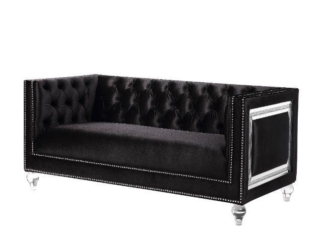 

    
Acme Furniture Heibero Sofa Loveseat and Chair Set Black 56995-3pcs
