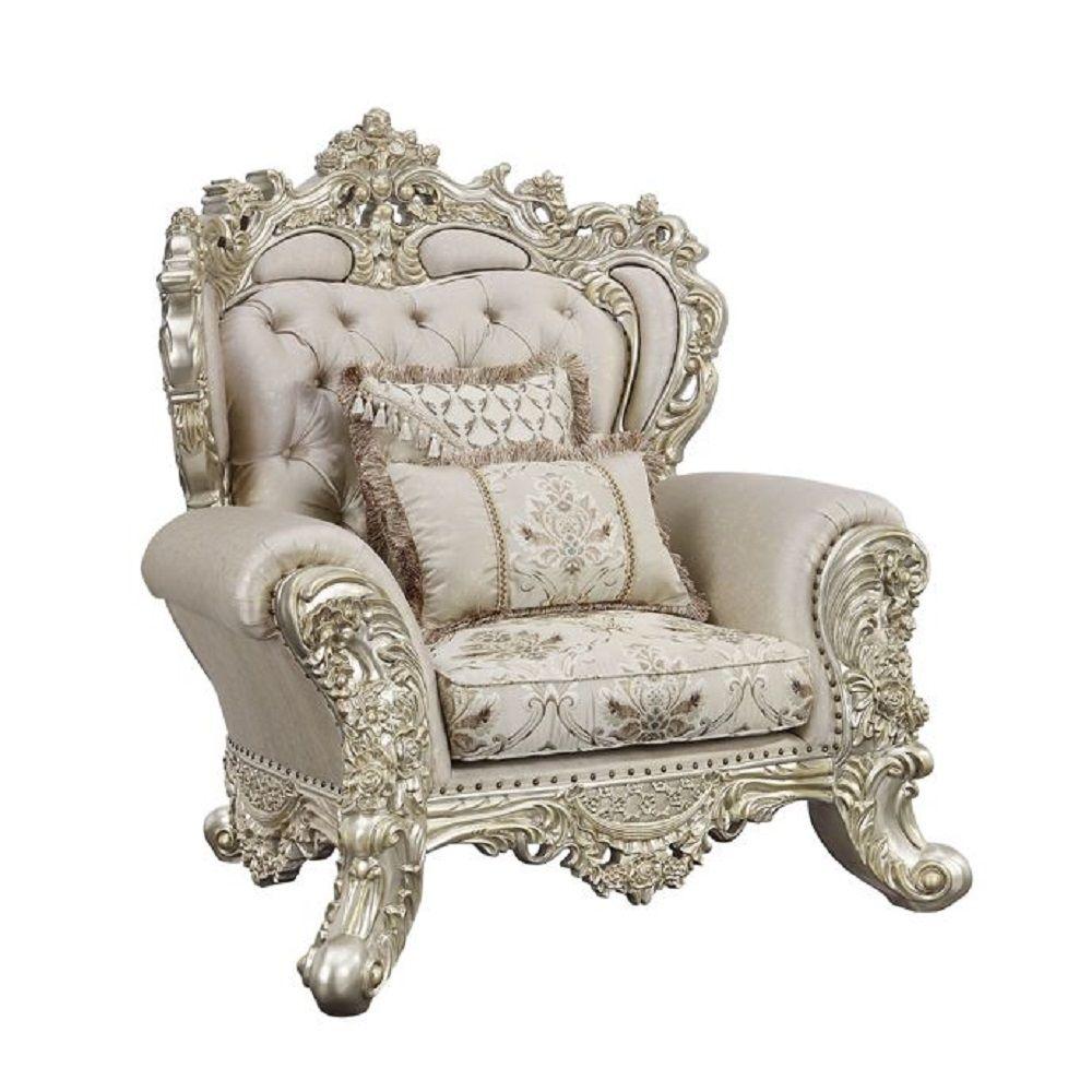 Classic Chair Danae Chair LV01195-С LV01195-C in Gold, Champagne Fabric