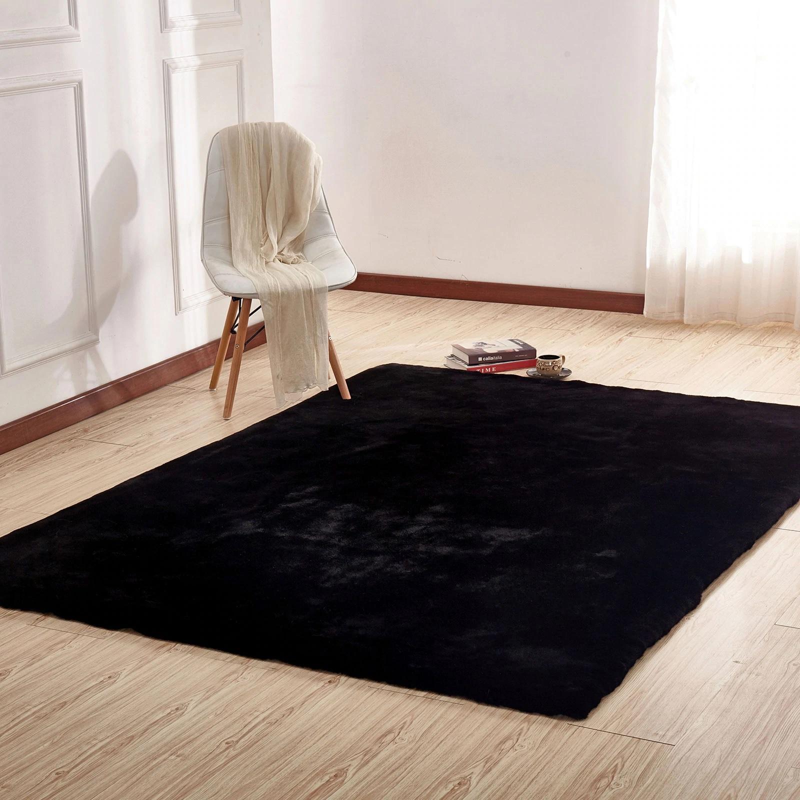 

    
Contemporary Black Polyester 5'3"x7'6" Area Rug Furniture of America RG4139 Caparica
