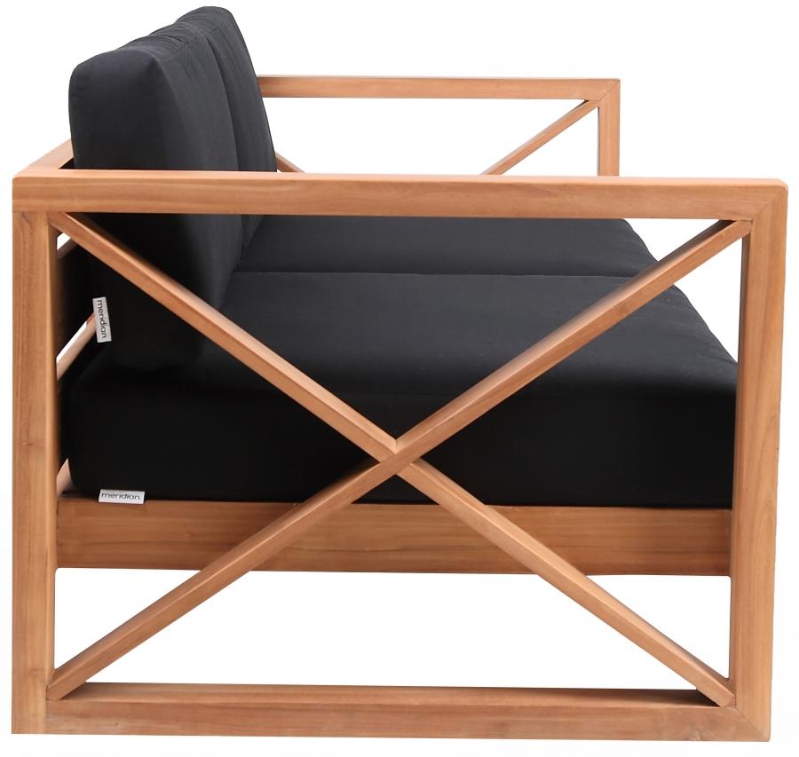 

        
88996553321236Contemporary Black Wood Fabric Patio Sofa Meridian Furniture Anguilla 352Black-S
