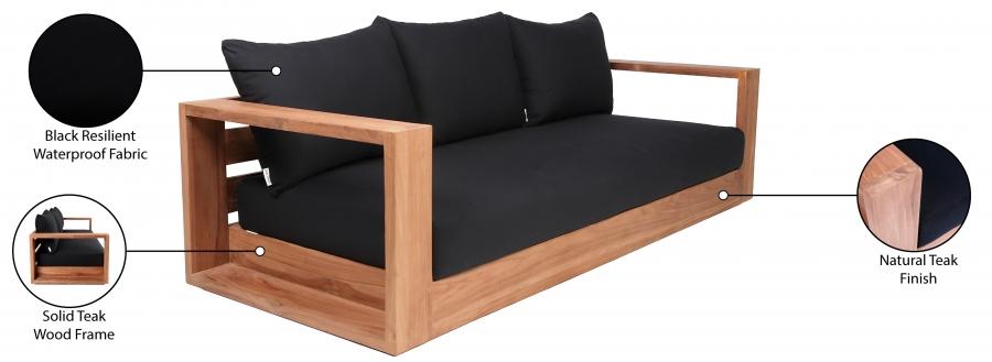 

        
64235246589566Contemporary Black Wood Fabric Patio Sofa Meridian Furniture Tulum 353Black-S
