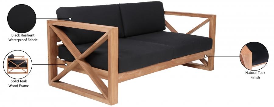 

        
88996551232123Contemporary Black Wood Fabric Patio Sofa Set-2PCS Meridian Furniture Anguilla 352Black-S-2PCS
