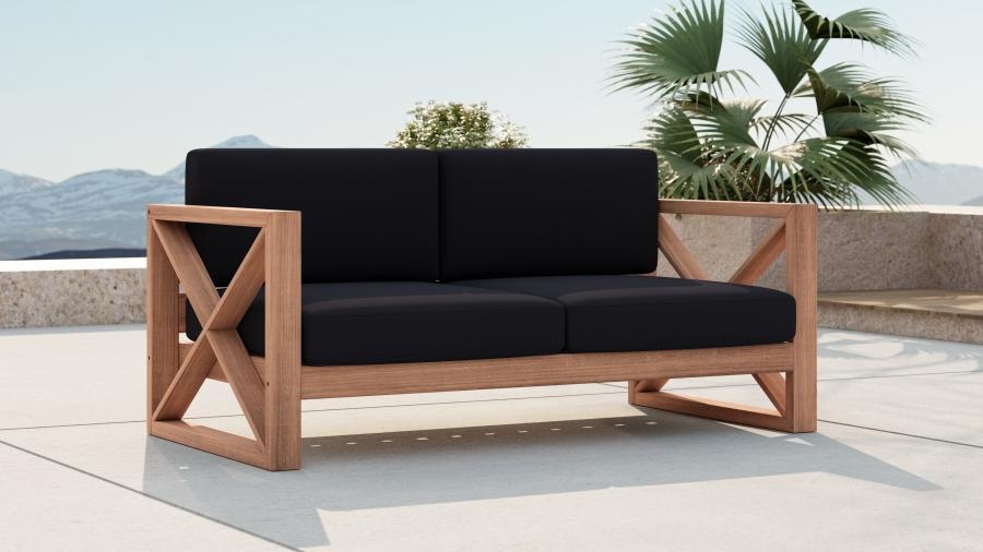 

    
 Photo  Contemporary Black Wood Fabric Patio Sofa Set-2PCS Meridian Furniture Anguilla 352Black-S-2PCS
