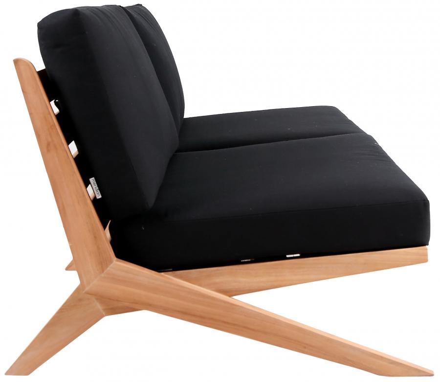 

    
 Shop  Contemporary Black Wood Fabric Patio Sofa Set 2PCS Meridian Furniture Tahiti 351Black-S-2PCS
