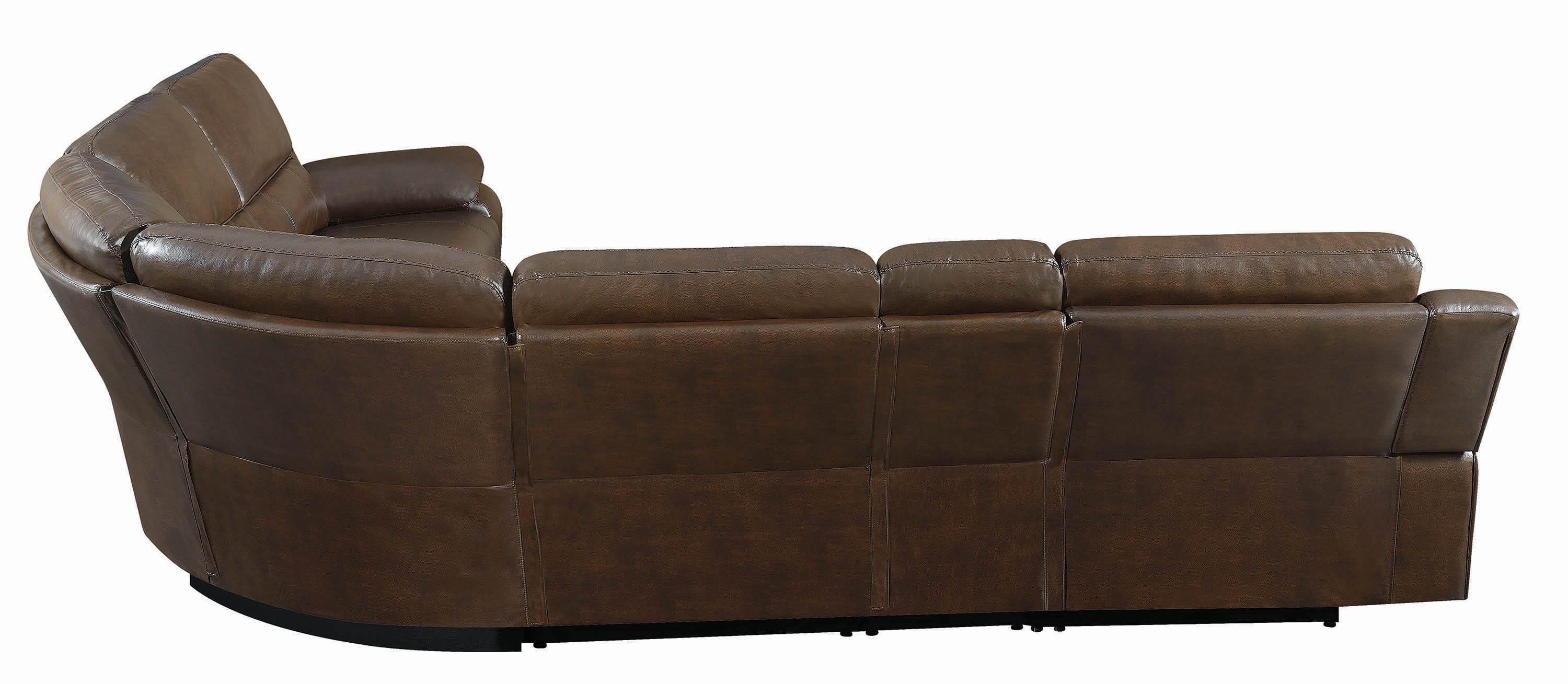 

        
021032431082Contemporary Brown Faux Leather Upholstery power sectional Channing Coaster
