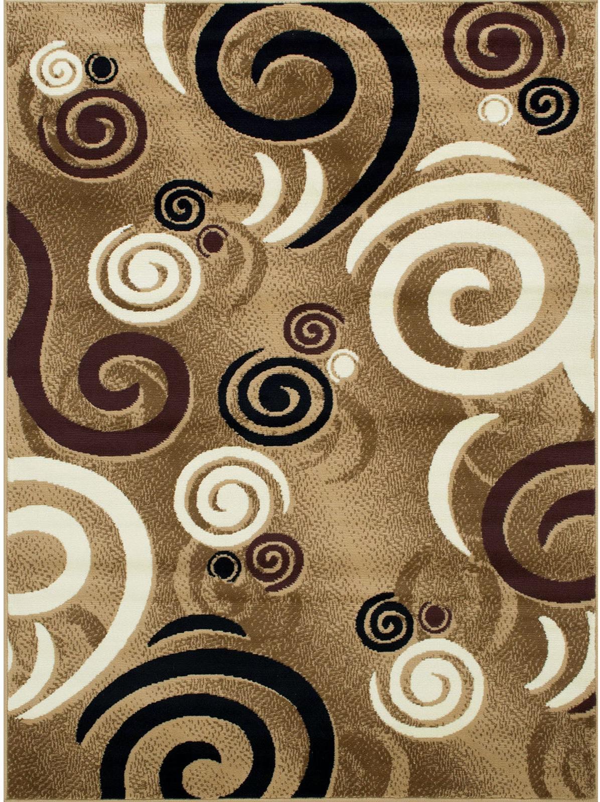 Contemporary Area Rug RG5215 Blitar RG5215 in Brown 