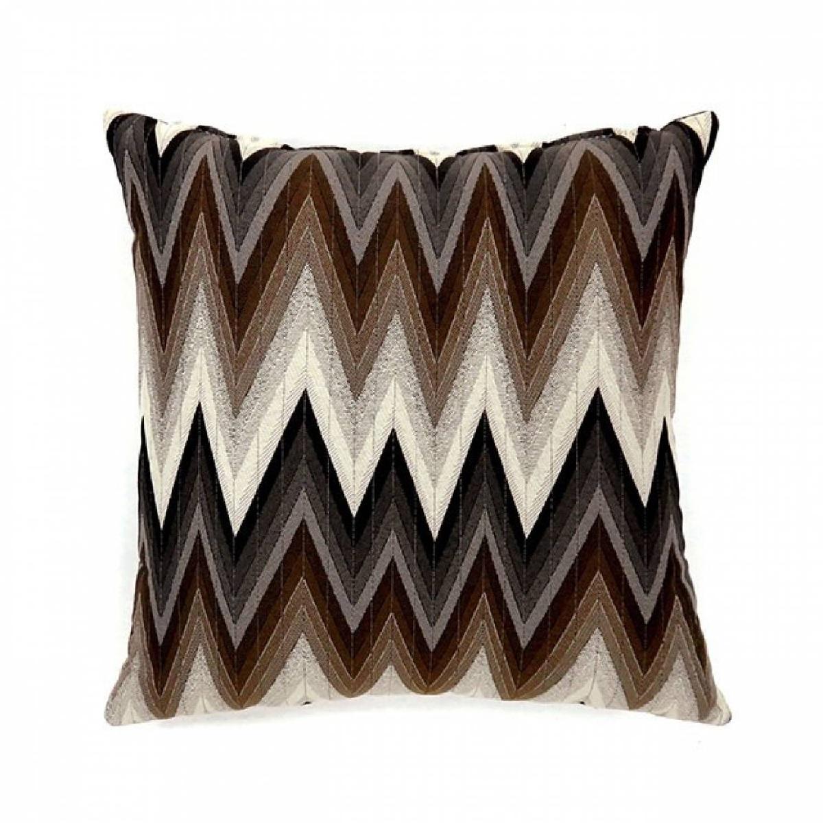 Contemporary Throw Pillow PL6009-2PK-S Ziggs PL6009-2PK-S in Brown 