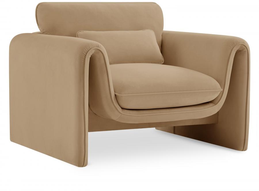 Contemporary Chair Sloan Chair 199Camel-C 199Camel-C in Camel Soft Velvet