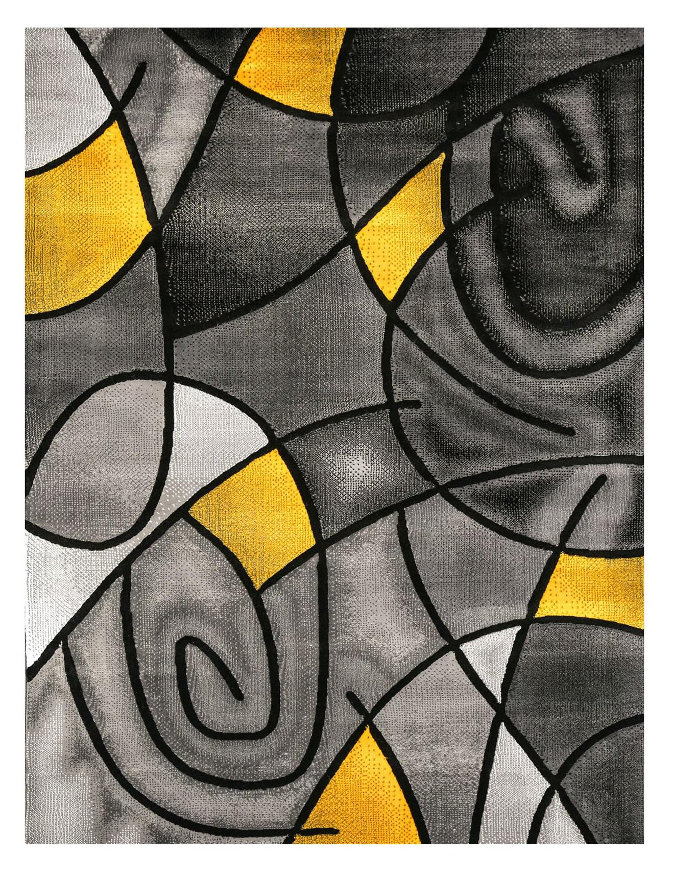 

    
Contemporary Charcoal Yellow Polyester 5' x 7'2" Area Rug Furniture of America RG5188-S Sivas
