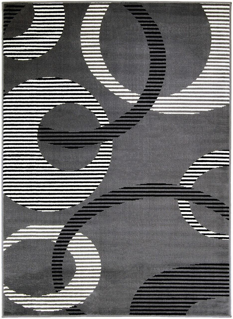 

    
Contemporary Dark Gray Polyester 5'x7' Area Rug Furniture of America RG5213 Blitar
