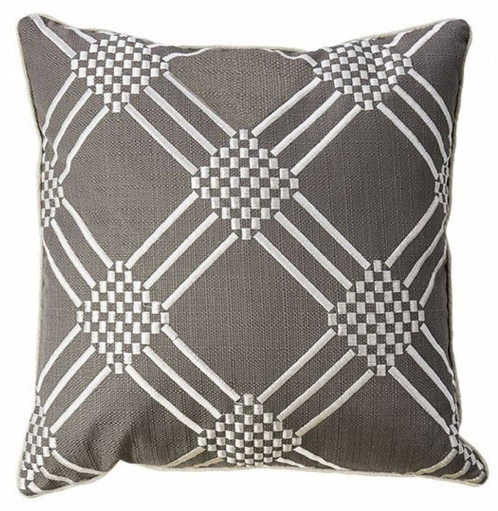 Contemporary Throw Pillow PL8014 Bess PL8014 in Dark Gray 