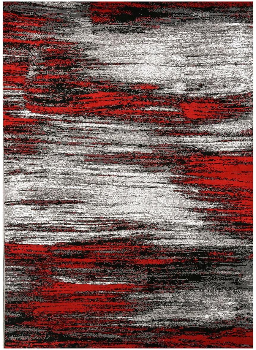 

    
Contemporary Gray & Red Polyester 7'8" x 10' Area Rug Furniture of America RG5184-M Sivas
