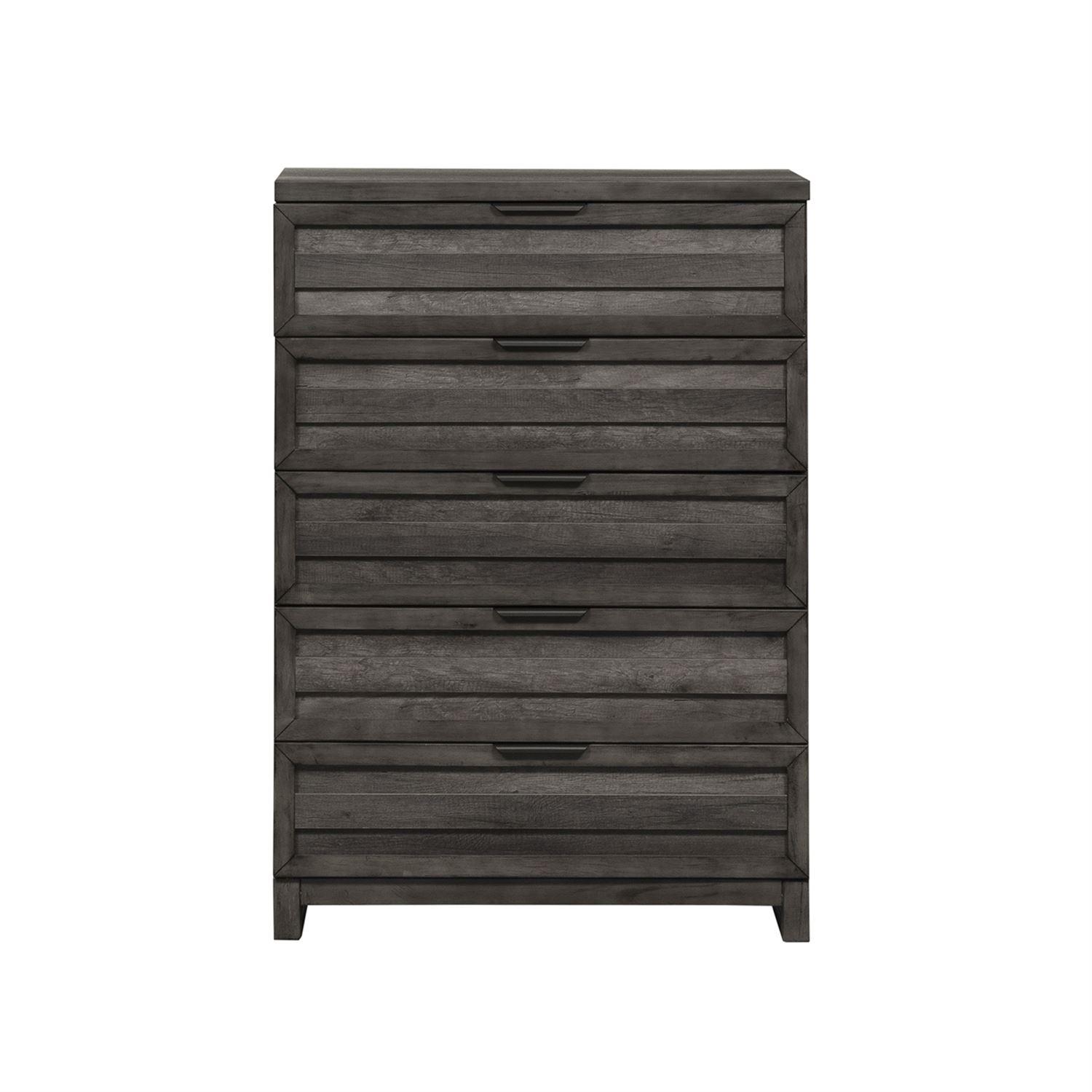 

    
Contemporary Gray Wood Bachelor Chest Tanners Creek (686-BR) Liberty Furniture
