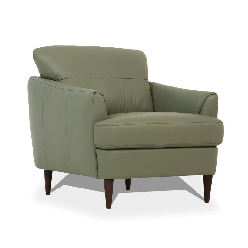 

    
Contemporary Moss Green Leather Chair by Acme Helena 54572
