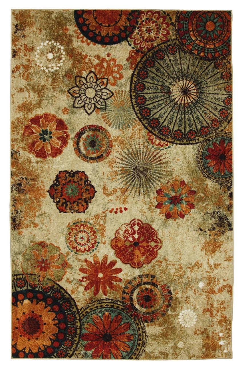Contemporary Area Rug RG8154-S Greenville RG8154-S in Multi, Beige 