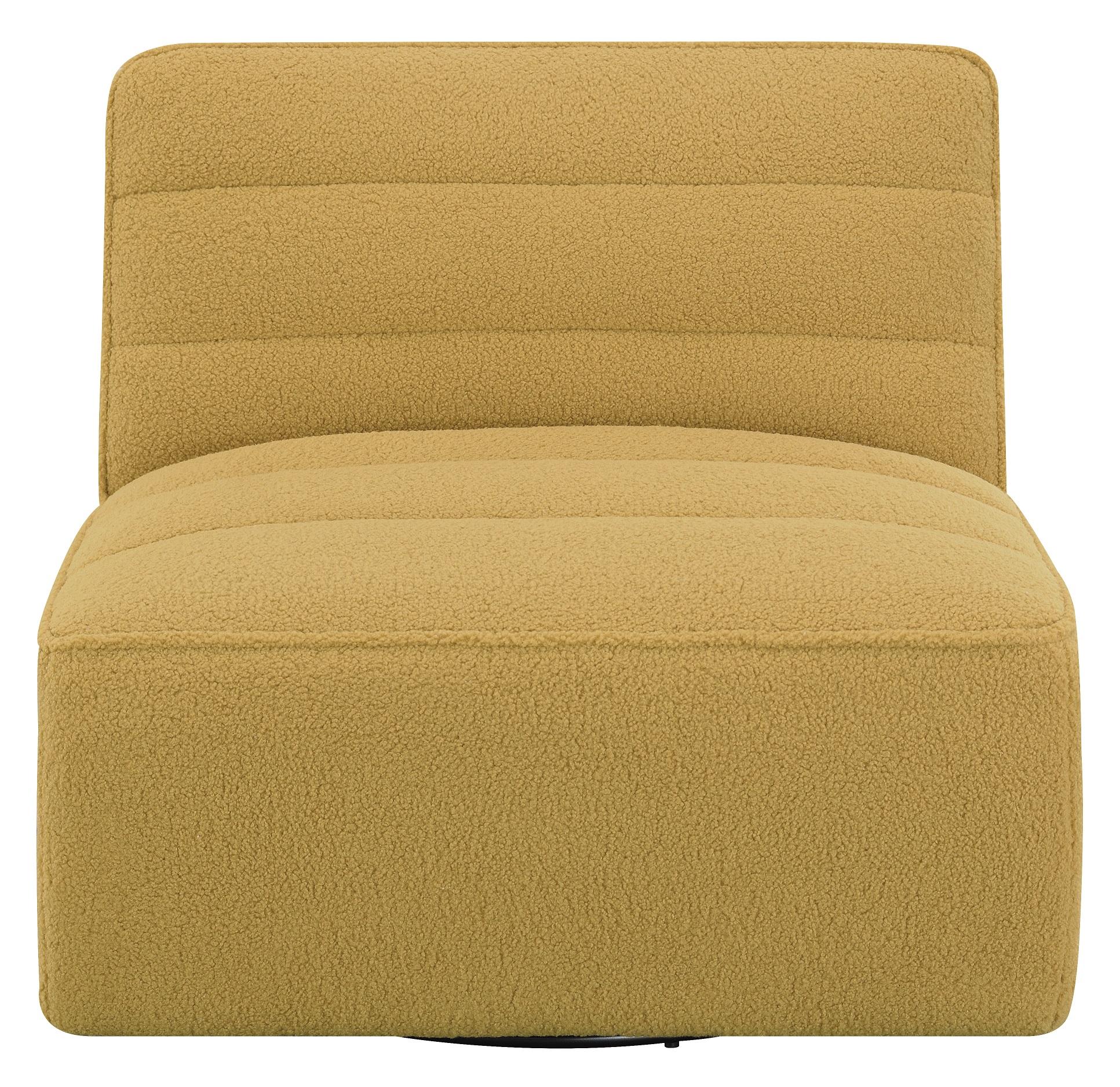 Contemporary Armless Chair 905724 905724 in Yellow 