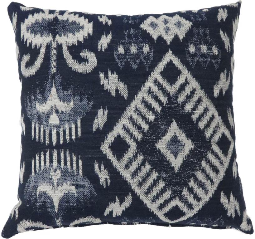Contemporary Throw Pillow PL6032NV-L Zena PL6032NV-L in Navy 